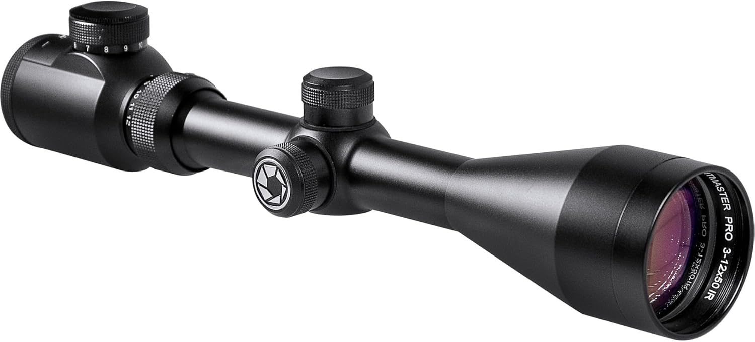 BARSKA Huntmaster 3-12x50mm Rifle Scope - Durable, Waterproof, Fogproof, Shockproof