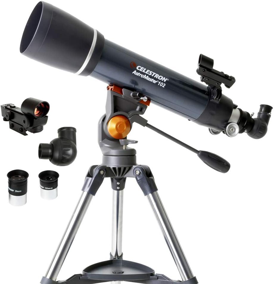 Celestron – AstroMaster 102AZ Telescope – Short-Tube Refractor Telescope – Fully-Coated Glass Optics - RevellPhotography