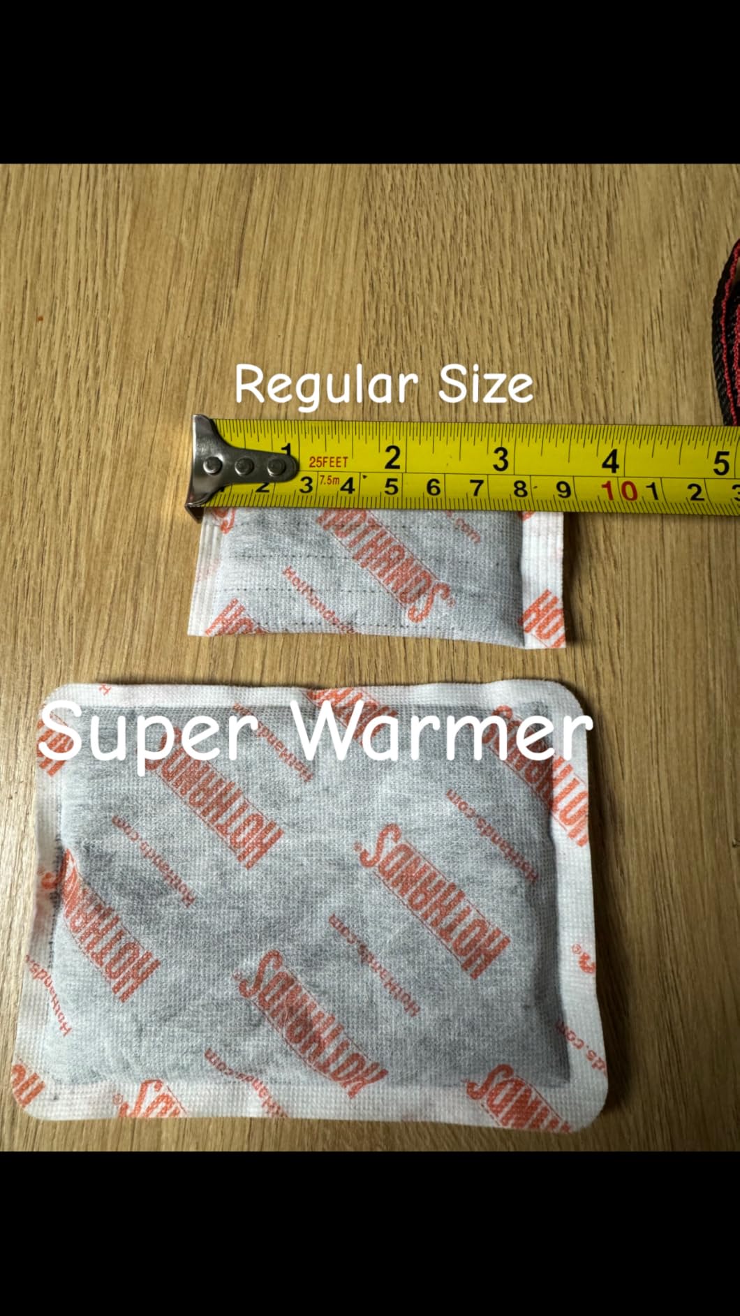HotHands Body & Hand Super Warmers - Long Lasting Natural Odorless Air Activated Warmers - Up to 18 Hours of Heat - 10 Individual Warmers Customer Review HotHands Body & Hand Super Warmers - Long Lasting Natural Odorless Air Activated Warmers - Up to 18 Hours of Heat - 10 Individual Warmers - Customer Photo 2