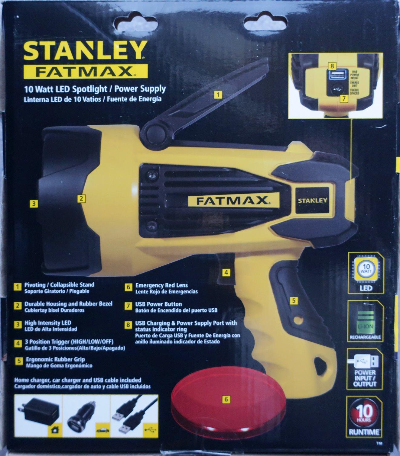 STANLEY Rechargeable Lithium Ion Ultra Bright LED Spotlight Flashlight - Customer Photo 2