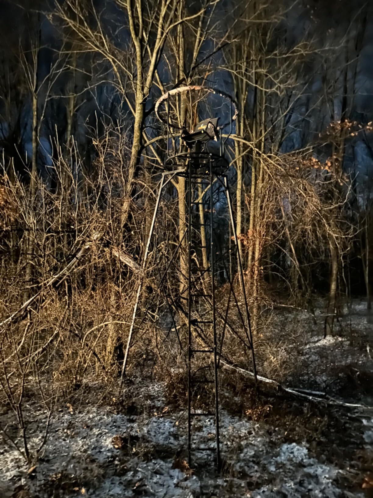 Muddy 1-Person Liberty Steel Tripod Hunting Stand, 16 ft Tall, 300 lb Capacity - Heavy-Duty with Flex-Tex 360 Swivel Seat, Extra-Wide Shooting Rail, Adjustable Legs and Detachable Gear Bags Customer Review Muddy 1-Person Liberty Steel Tripod Hunting Stand, 16 ft Tall, 300 lb Capacity - Heavy-Duty with Flex-Tex 360 Swivel Seat, Extra-Wide Shooting Rail, Adjustable Legs and Detachable Gear Bags - Customer Photo 2