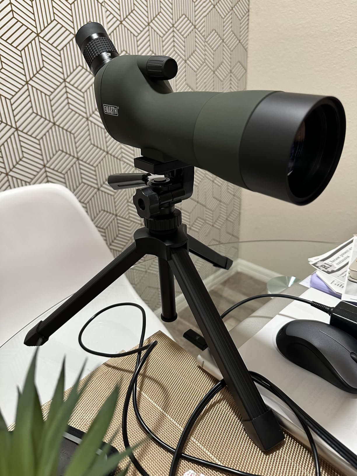Emarth 20-60x60 45 Angled Spotting Scope for Target Shooting, w/14 Tripod/Phone Adapter/Carry Bag, 1.37lb, Waterproof Fogproof BAK4 Prism HD Spotting Scopes for Hunting Birding as Gift Bulk/Wholesale - Customer Photo 1