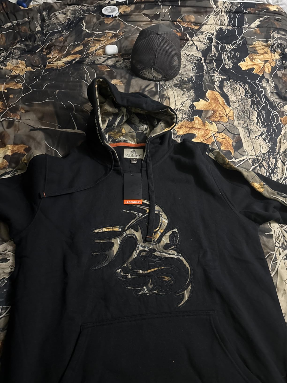 Legendary Whitetails Mens Plaid Camo Pullover Hoodie customer photo 1