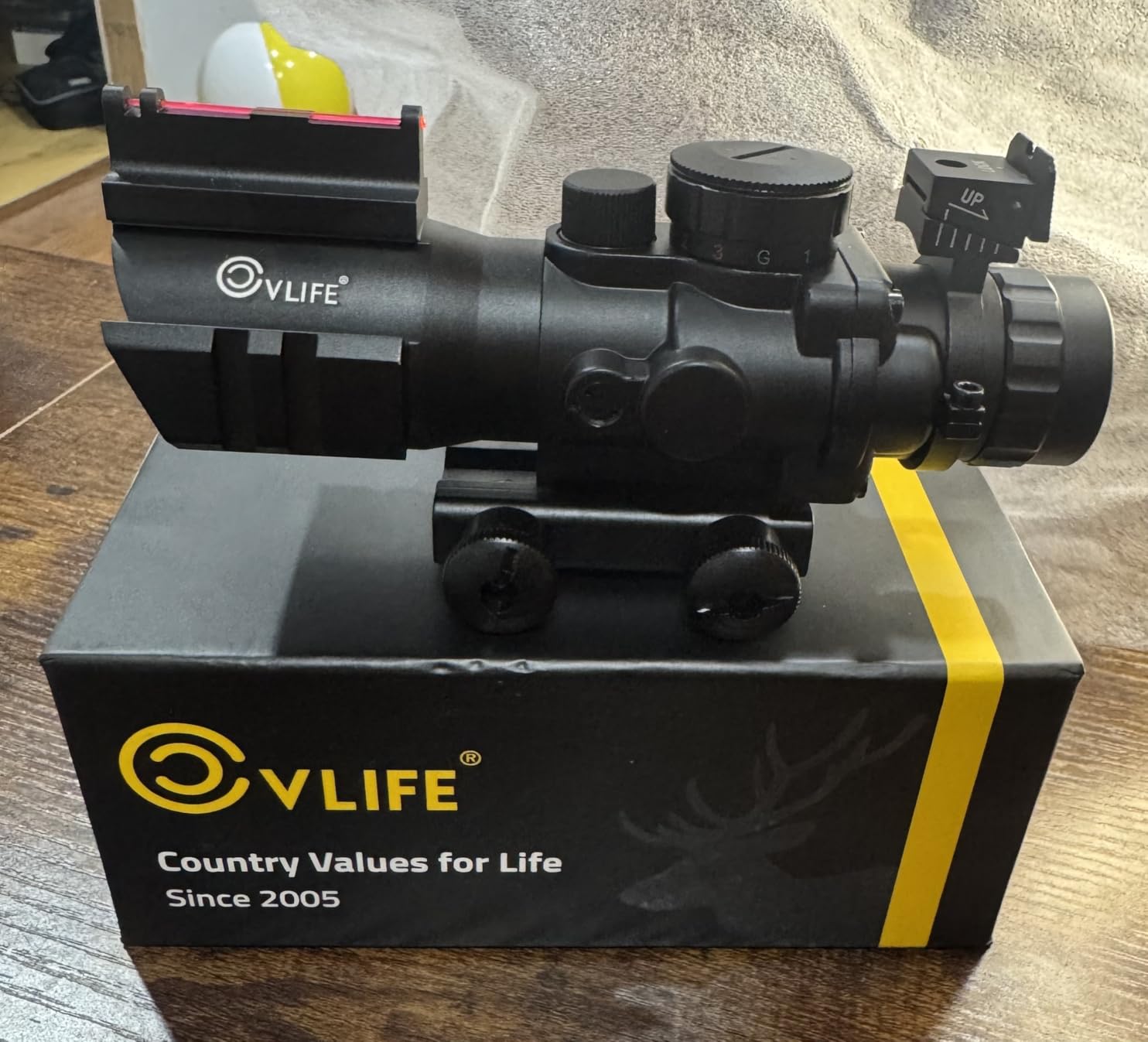 CVLIFE 4x32 Prism Hunting Rifle Scope with Fiber Optic Sight customer photo 1