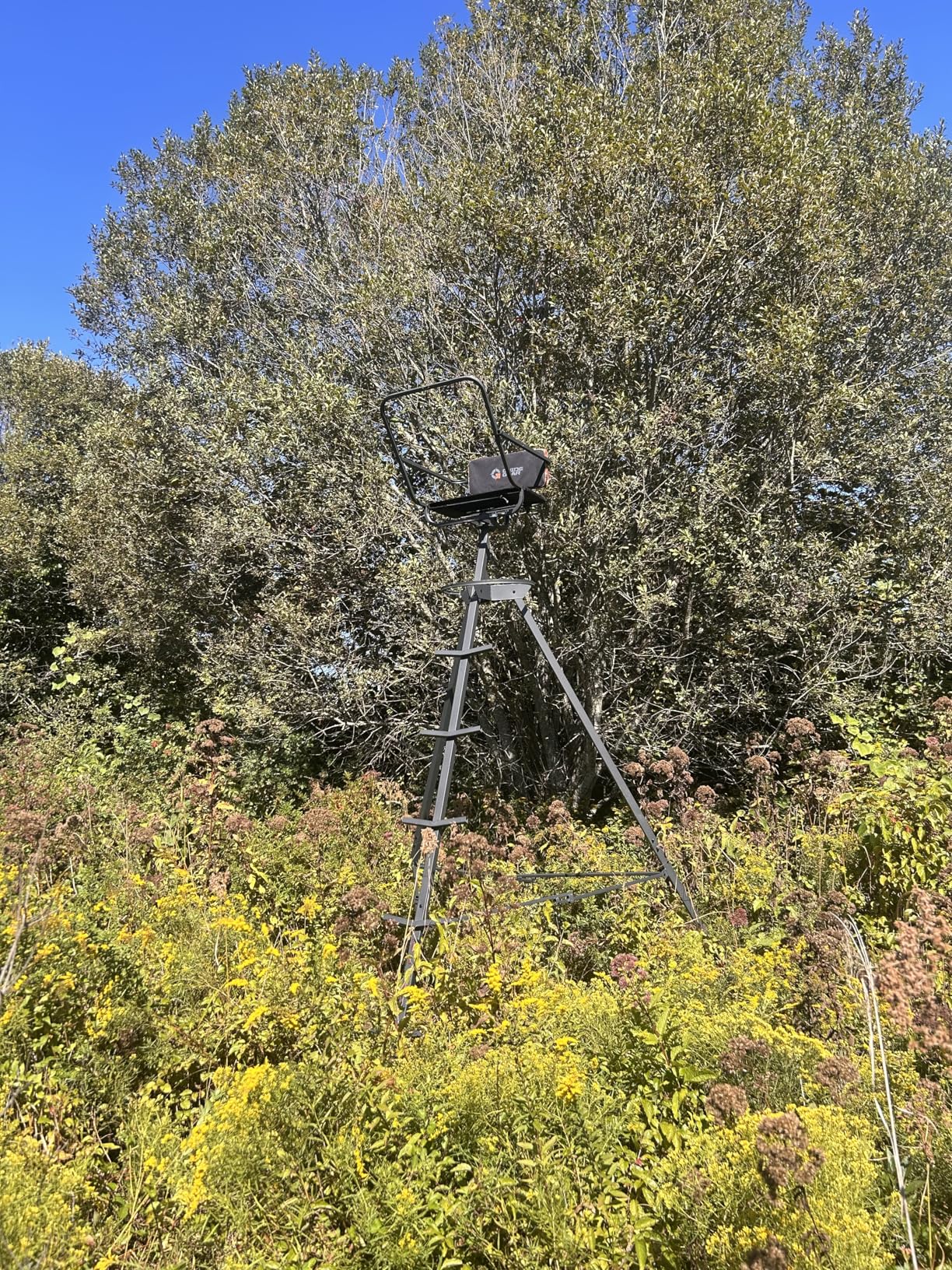 Guide Gear 12' Tripod Deer Stand Tower for Hunting Climbing Hunt Seat, Hunting Gear Equipment Accessories Customer Review Guide Gear 12' Tripod Deer Stand Tower for Hunting Climbing Hunt Seat, Hunting Gear Equipment Accessories - Customer Photo 1