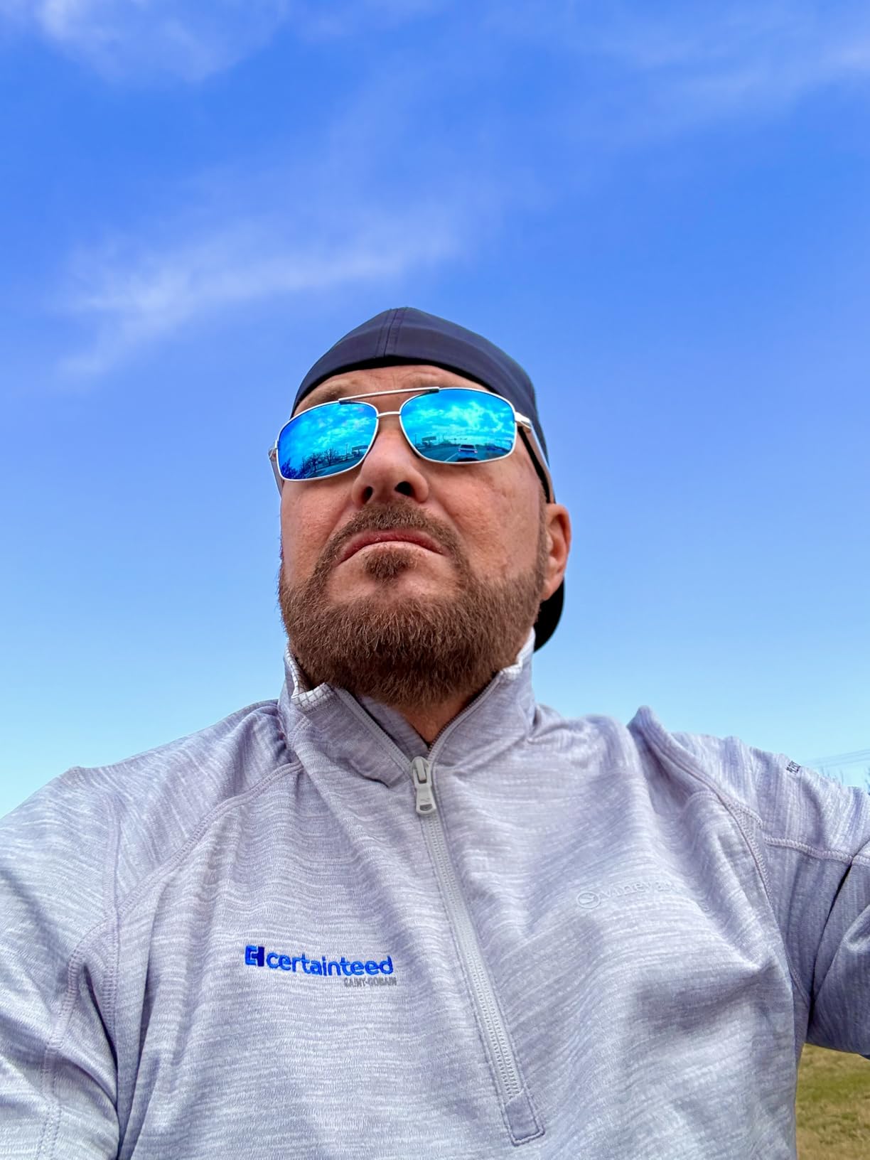 SUNGAIT Ultra Lightweight Rectangular Polarized Sunglasses UV400 Protection - Customer Photo 4