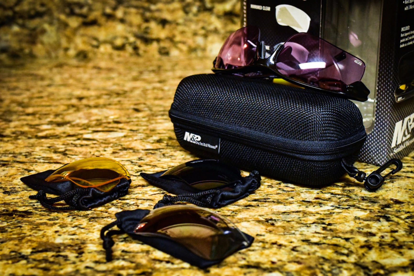 Smith & Wesson M&P Harrier Half Frame Interchangeable Shooting Glasses with Impact Resistance & Anti-Fog Lenses, Black, 1Size - Customer Photo 1