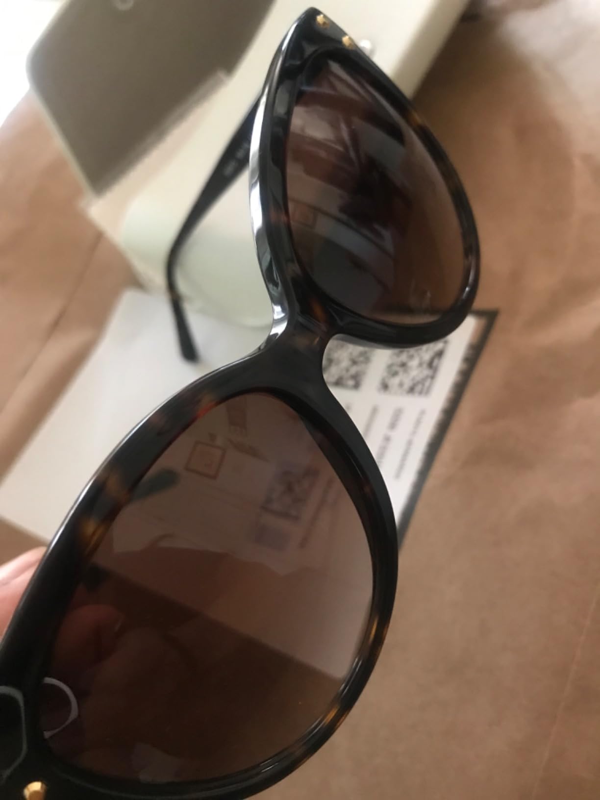 Michael Kors MK2045 Jan Sunglasses, Dark Tortoise/Brown Gradient, 55 mm - Customer Photo 2