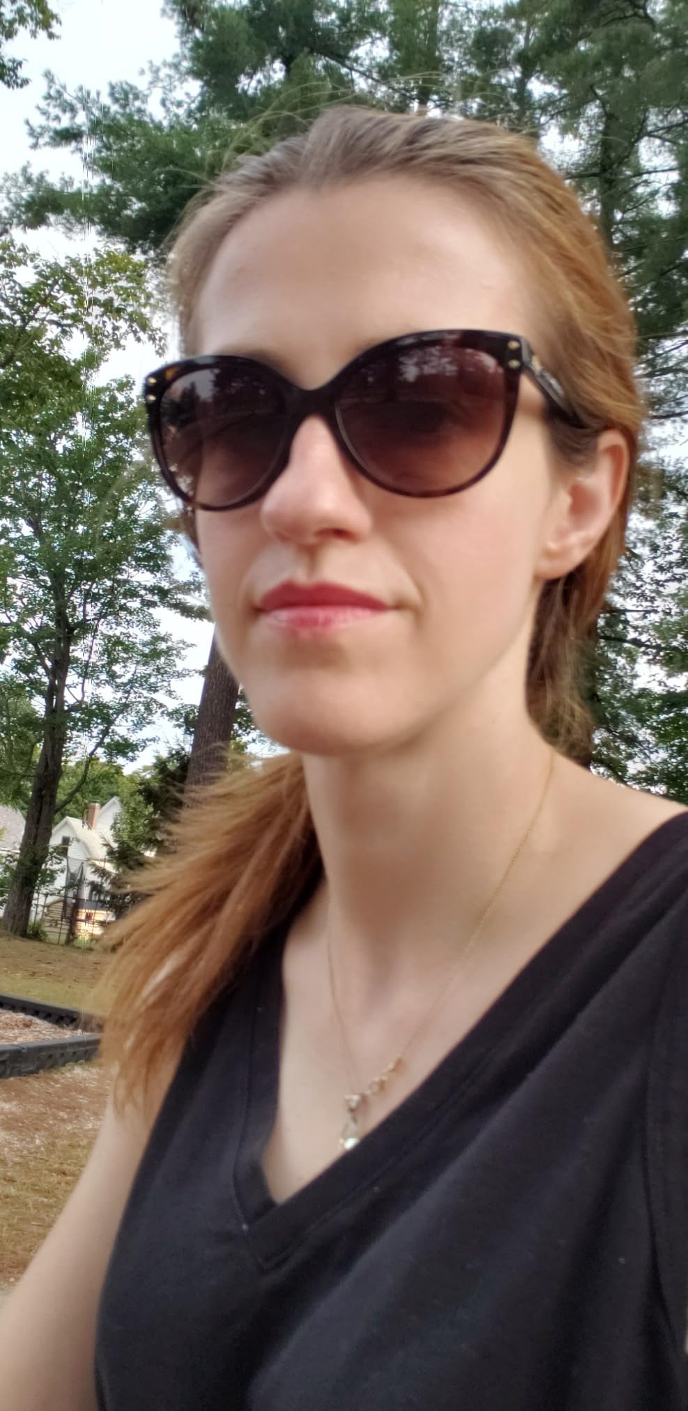 Michael Kors MK2045 Jan Sunglasses, Dark Tortoise/Brown Gradient, 55 mm - Customer Photo 5