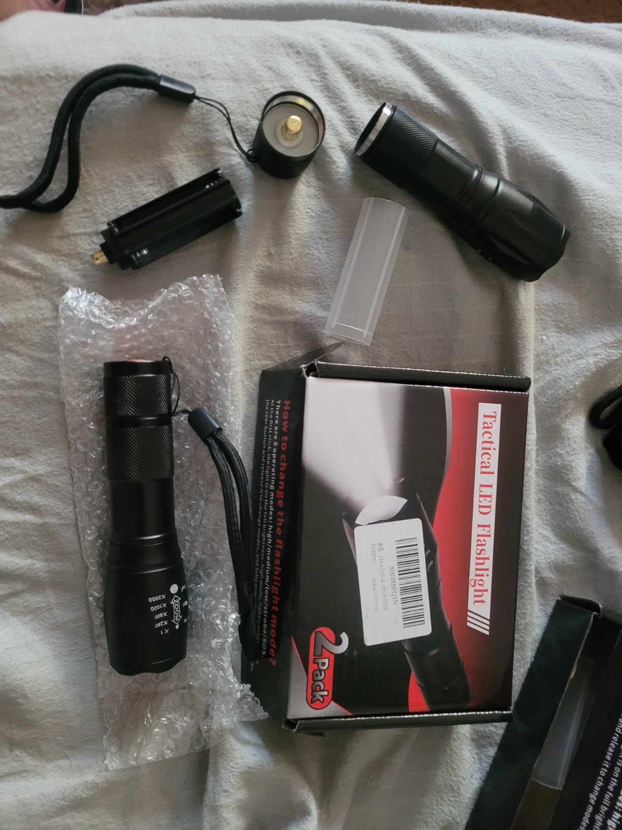 2 Pack Flashlights High Lumens, 5 Modes Zoomable LED Tactical Flashlight, Waterproof Handheld Flash Light for Camping Home Emergencies, Christmas Stocking Stuffers Gifts for Men, Camping Essentials - Customer Photo 1