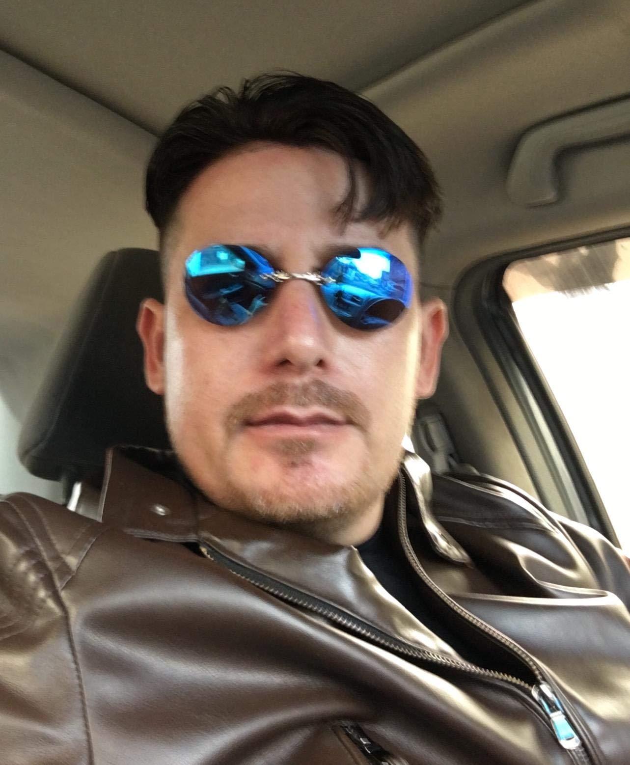 3 Colors 9.9 g Only Ultralight Rimless Retro Round Clip On Nose Sunglasses Matrix Morpheus Movie Customer Review 3 Colors 9.9 g Only Ultralight Rimless Retro Round Clip On Nose Sunglasses Matrix Morpheus Movie - Customer Photo 1