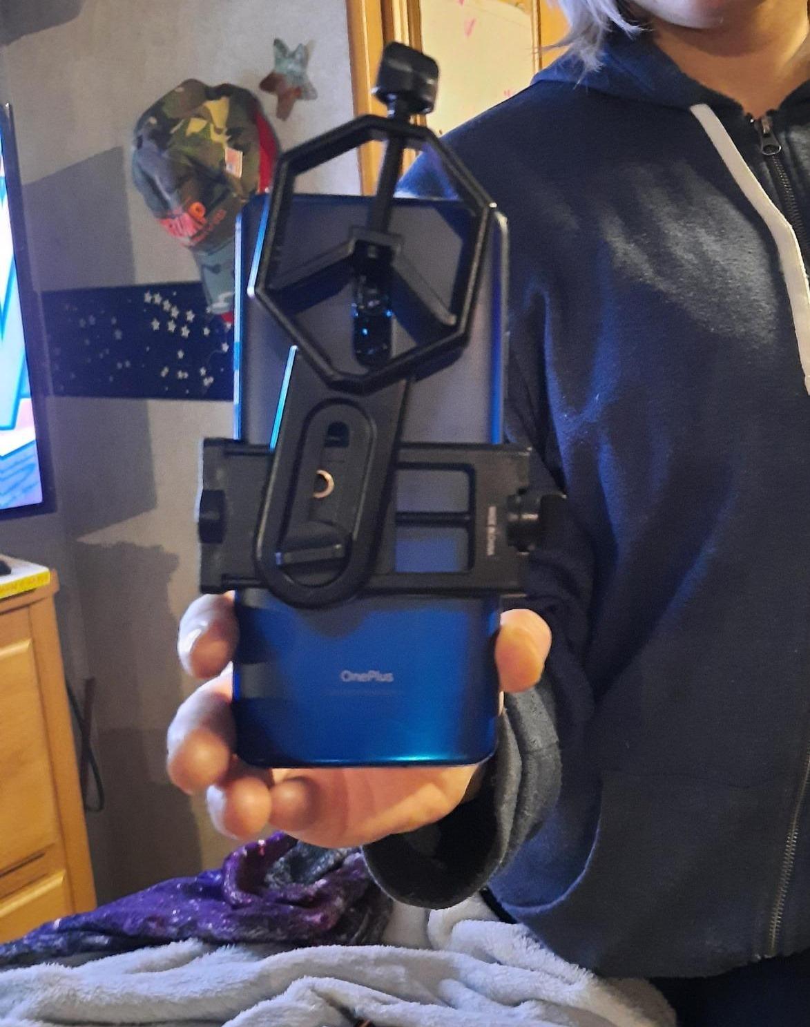 Celestron – Smartphone Adapter for Telescope, Binoculars & Spotting Scopes – Capture Images & Video Through Your Optics – Simple, Durable, Metal Body - Compact and Travel-Friendly - Customer Photo 1