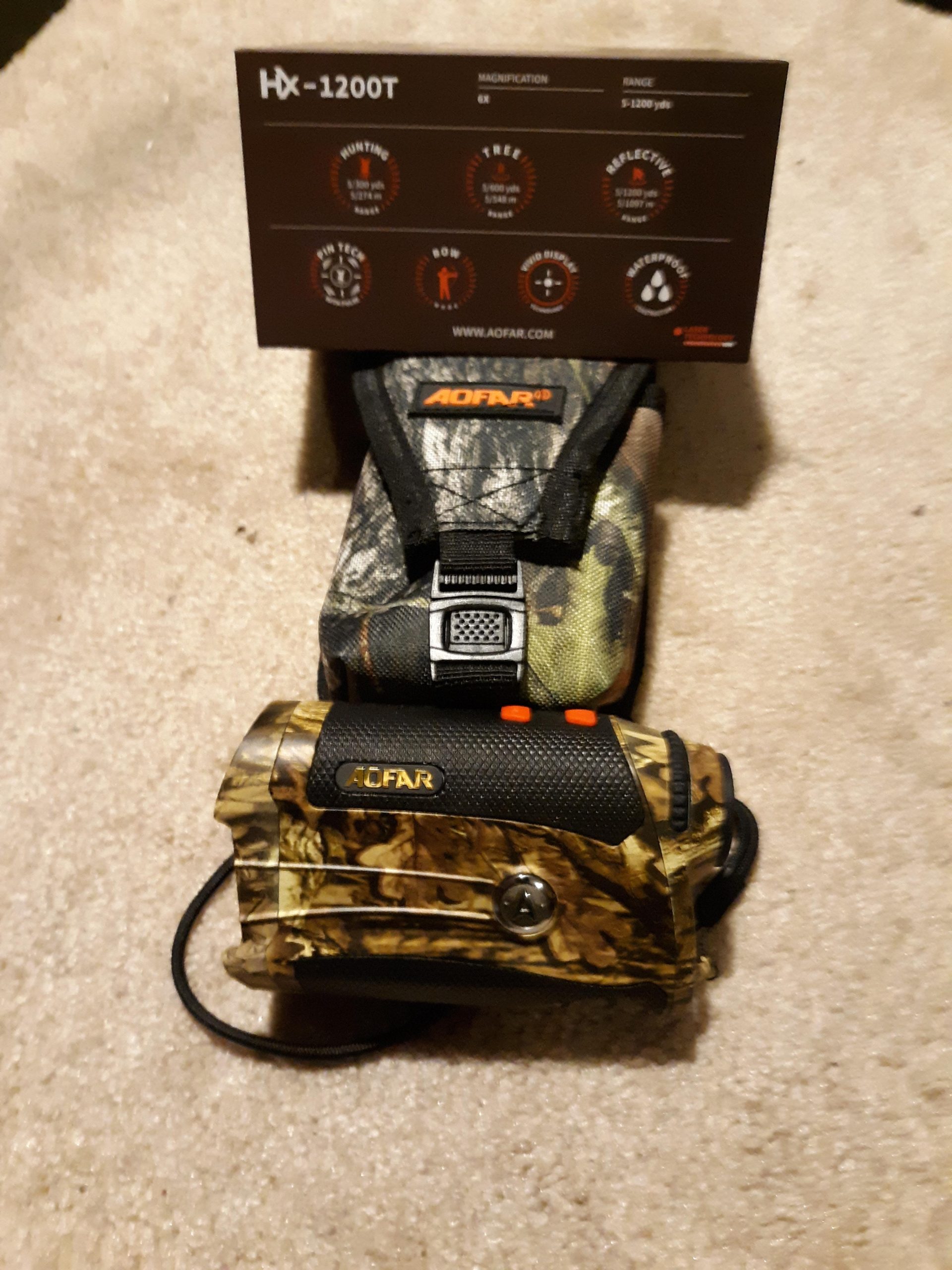 AOFAR HX-1200T Range Finder for Hunting Archery, 1200 Yards with Angle and Horizontal Distance, Bow Mode, Waterproof, 6X Magnification, Free Battery Gift Package customer photo 2