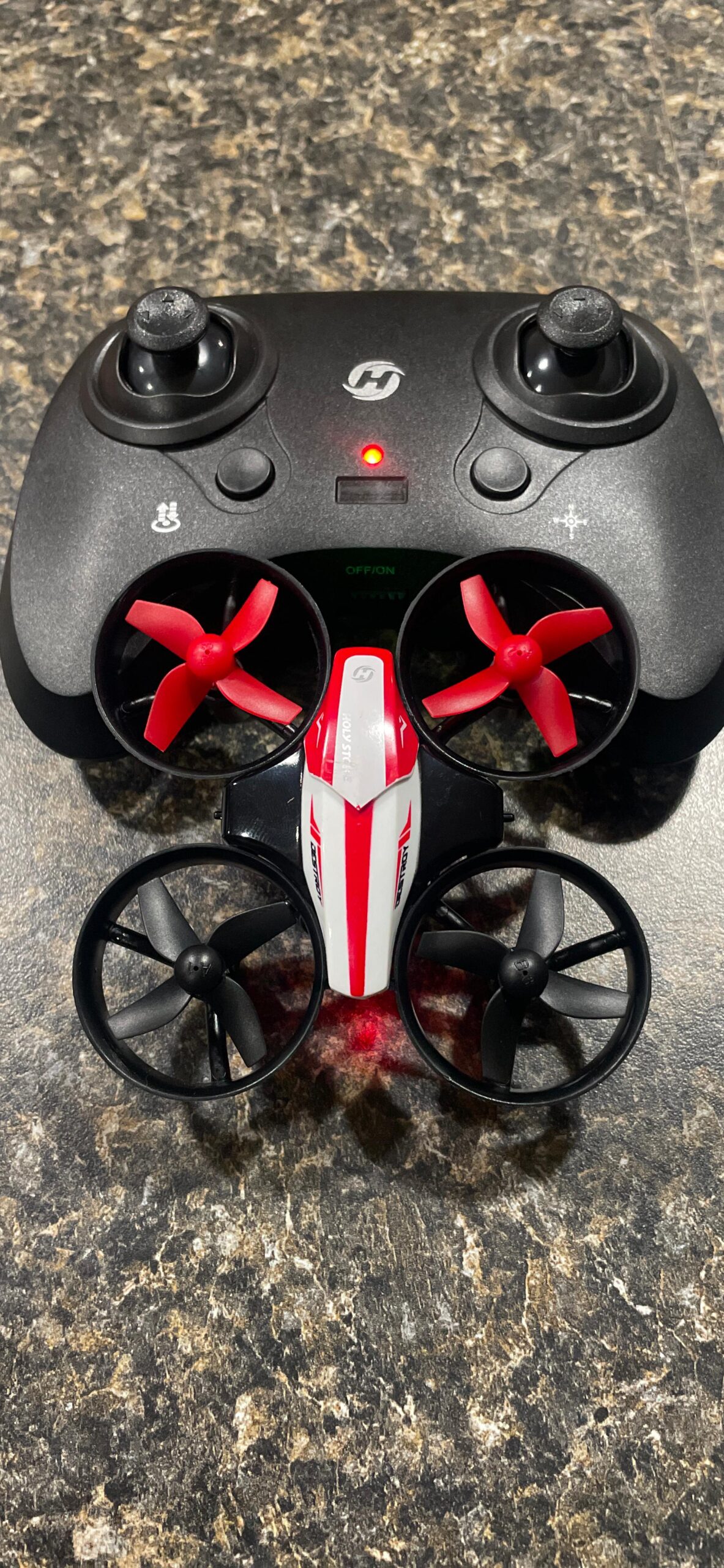 Holy Stone Mini Drone for Kids and Beginners RC Nano Quadcopter Indoor Small Helicopter Plane with Auto Hovering, 3D Flips, Headless Mode and 3 Batteries, Great Gift Toy for Boys and Girls, HS210 Blue - Customer Photo 2
