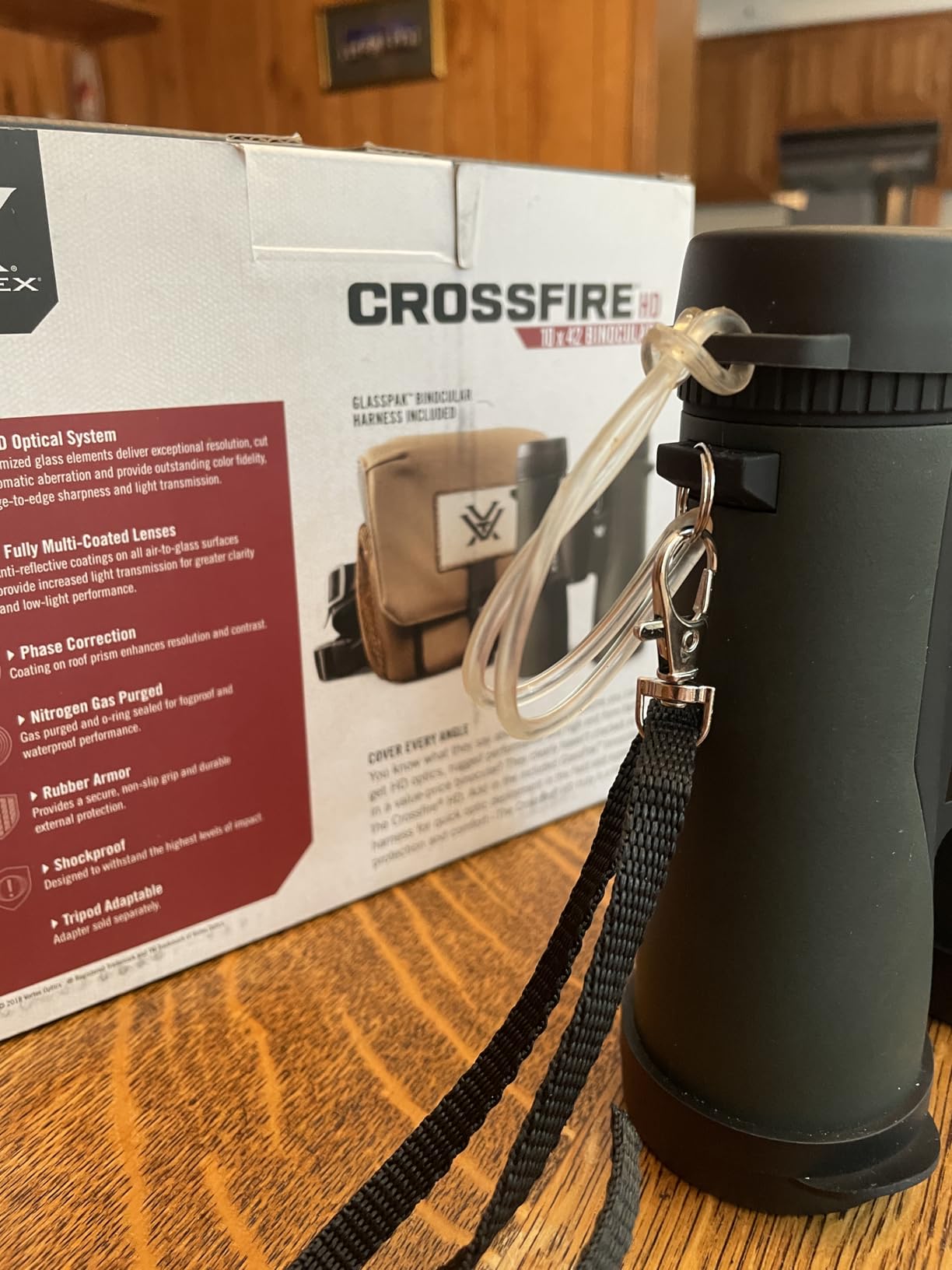 Vortex Optics Crossfire HD 10x42 Binoculars - HD Optical System, Tripod Adaptable, Rubber Armor, Waterproof, Fogproof, Shockproof, Included GlassPak - Unlimited, Unconditional Warranty - Customer Photo 1