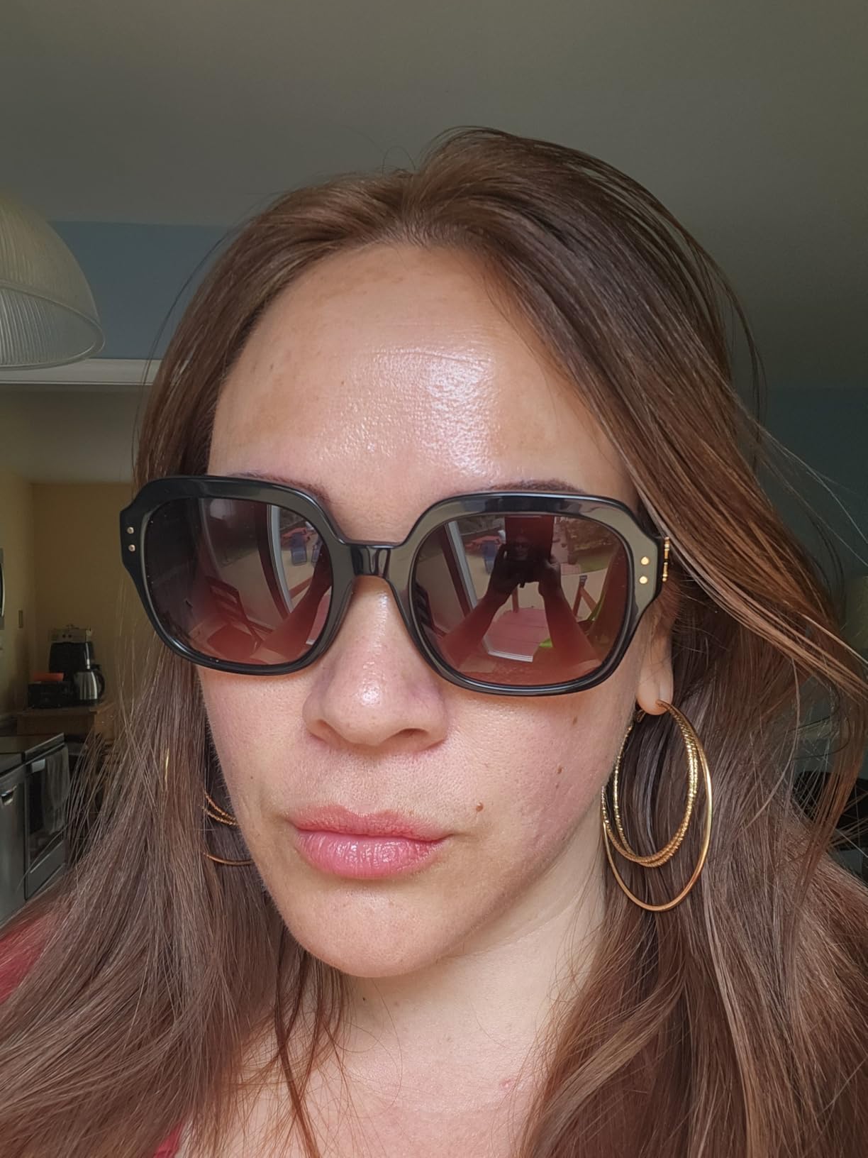 Tory Burch TY7143U Sunglasses 170913-56 -, womens, Dk Brown Gradient TY7143U-170913-56 - Customer Photo 5