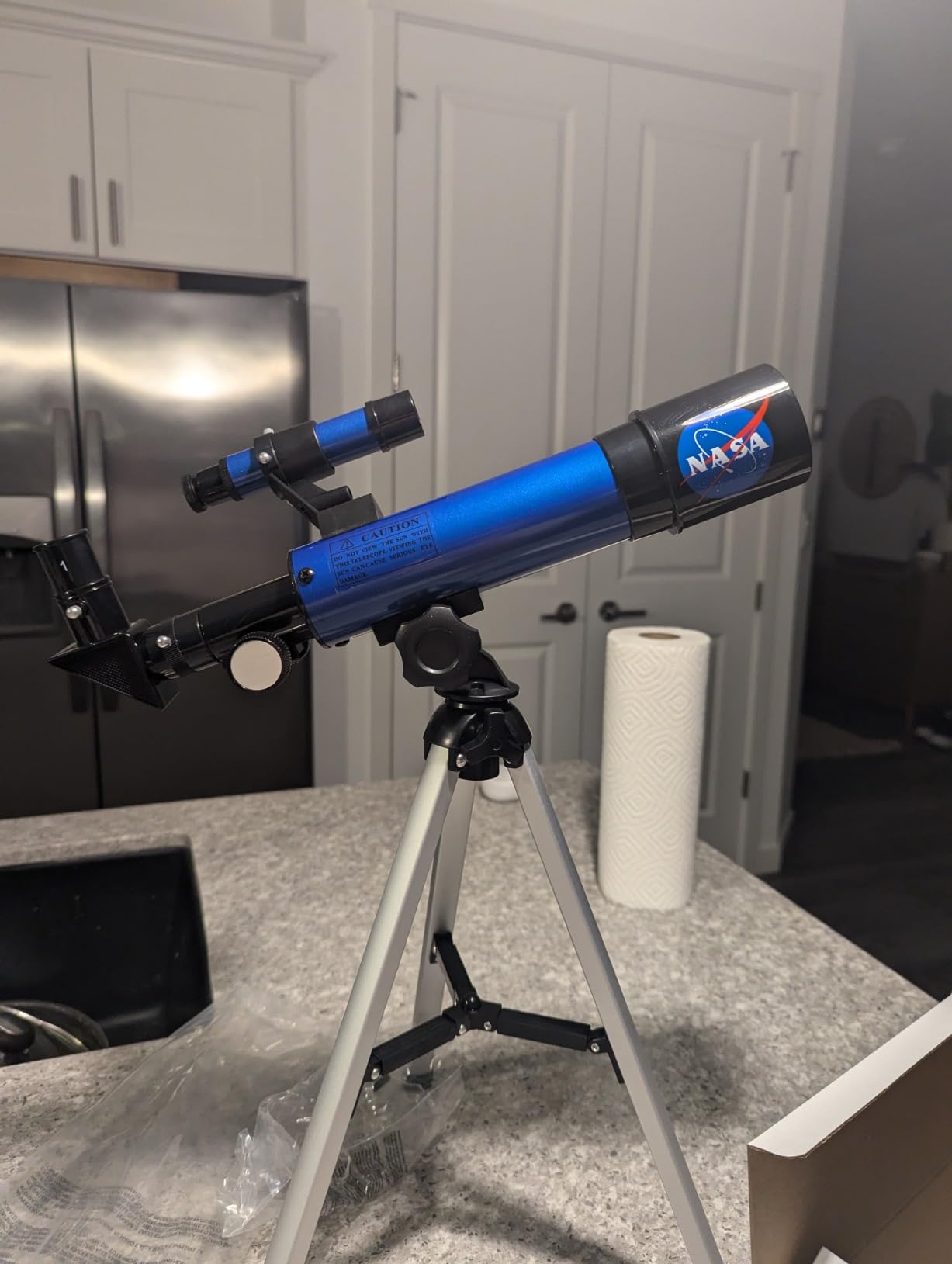 NASA Lunar Telescope for Kids - 90x Magnification, Includes Two Eyepieces, Tabletop Tripod, and Finder Scope - Kids Telescope for Astronomy Beginners, Space Toys, NASA Gifts (Amazon Exclusive) customer photo 1