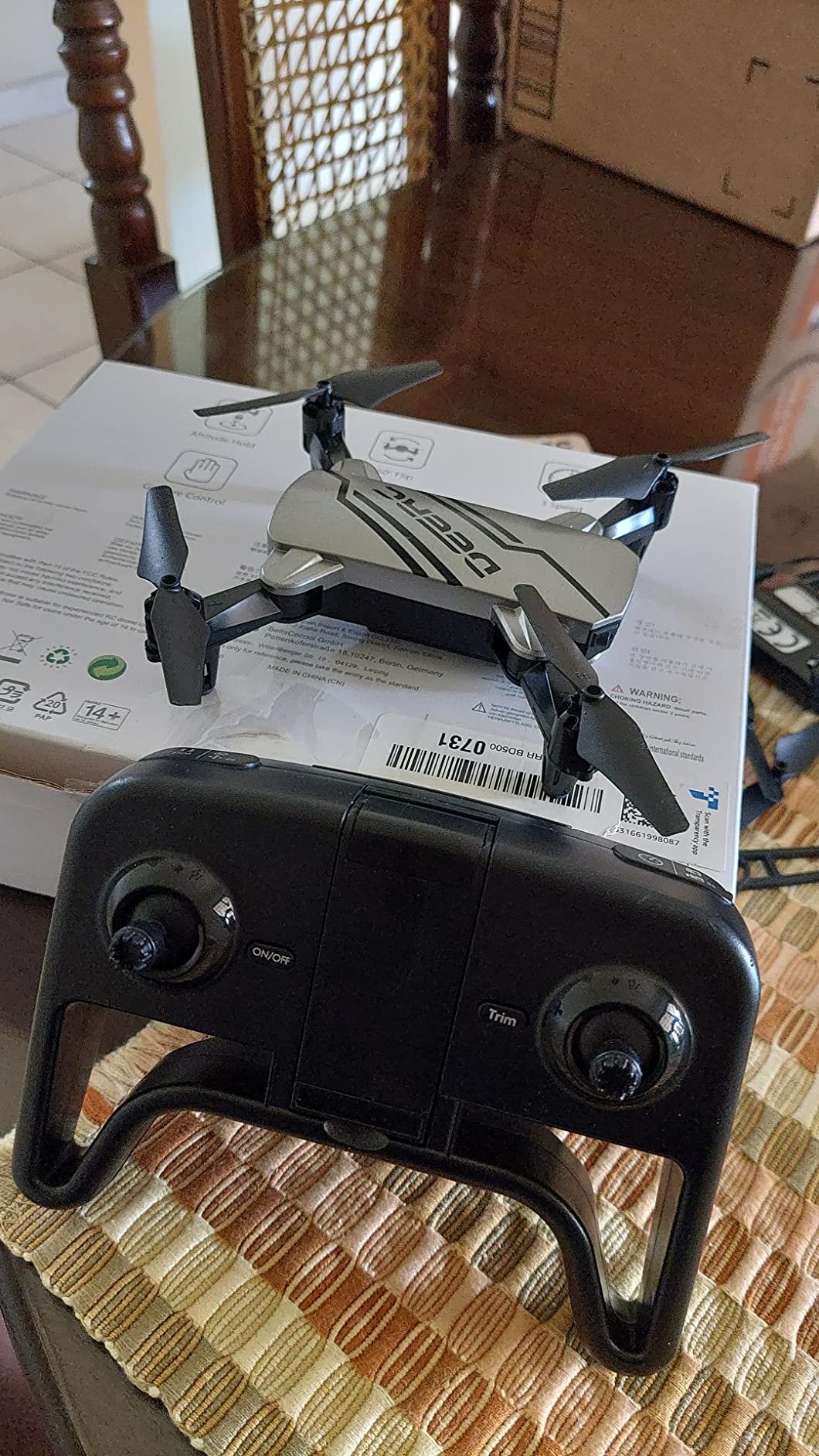 DEERC D20 Mini Drone for Kids with 720P HD FPV Camera Remote Control Toys Gifts for Boys Girls with Altitude Hold, Headless Mode, One Key Start Speed Adjustment, 3D Flips 2 Batteries, Silver - Customer Photo 2