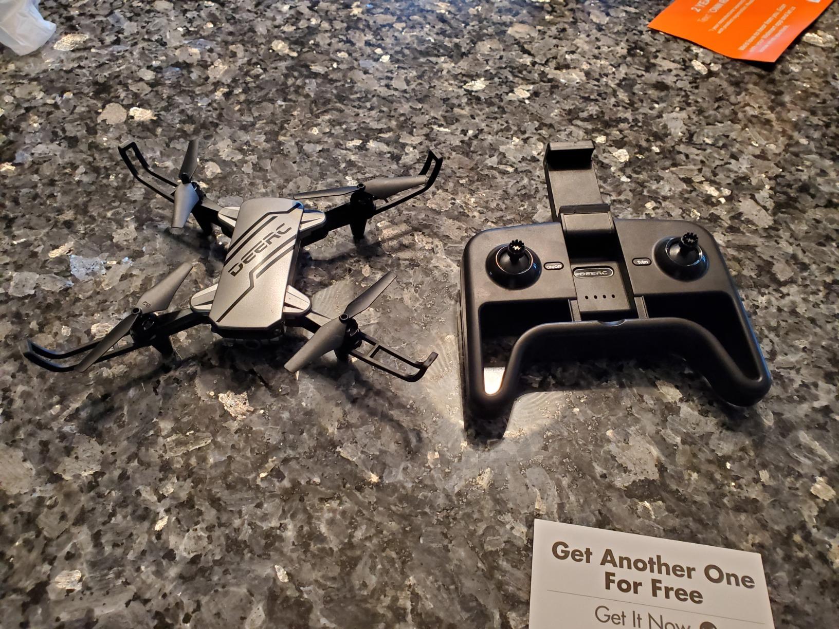 DEERC D20 Mini Drone for Kids with 720P HD FPV Camera Remote Control Toys Gifts for Boys Girls with Altitude Hold, Headless Mode, One Key Start Speed Adjustment, 3D Flips 2 Batteries, Silver - Customer Photo 4