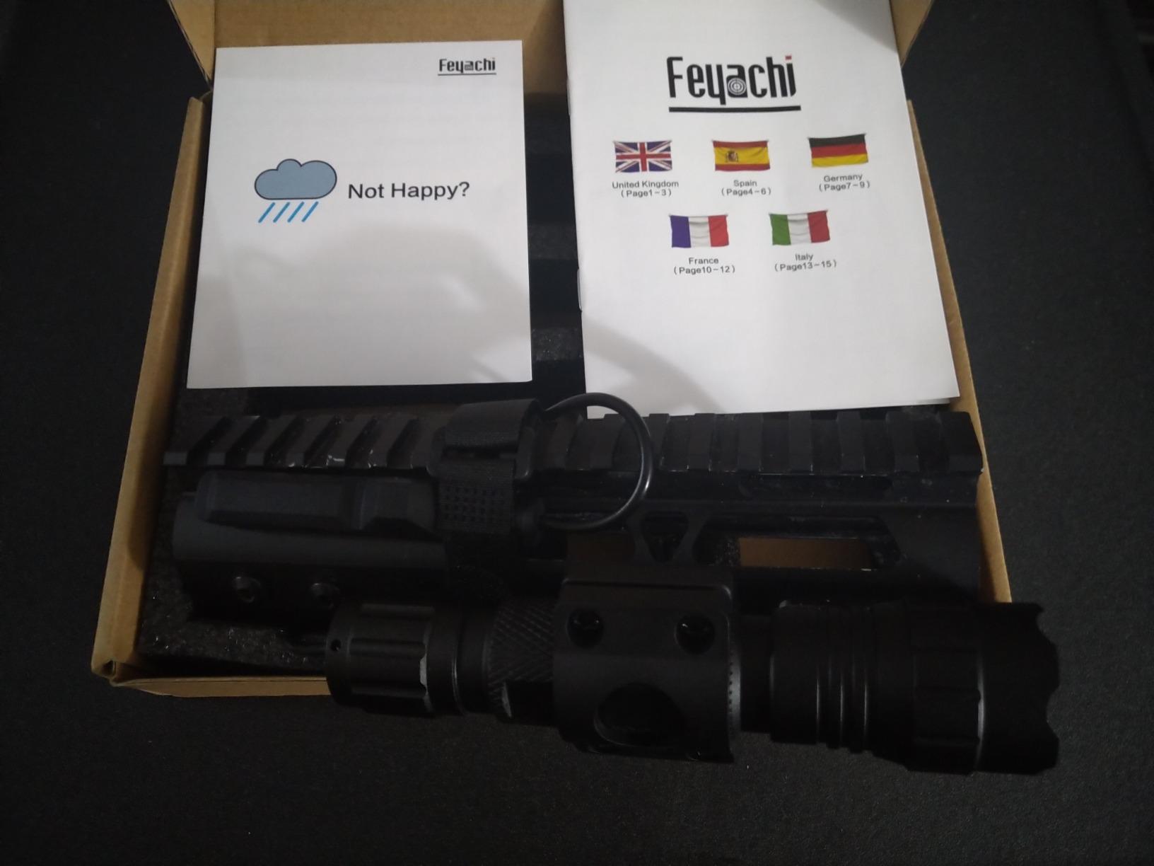 Feyachi FL22 Tactical Flashlight 1200 Lumens LED Light M Lock Rail Mount Ar Flashlight with Pressure Switch - Customer Photo 4