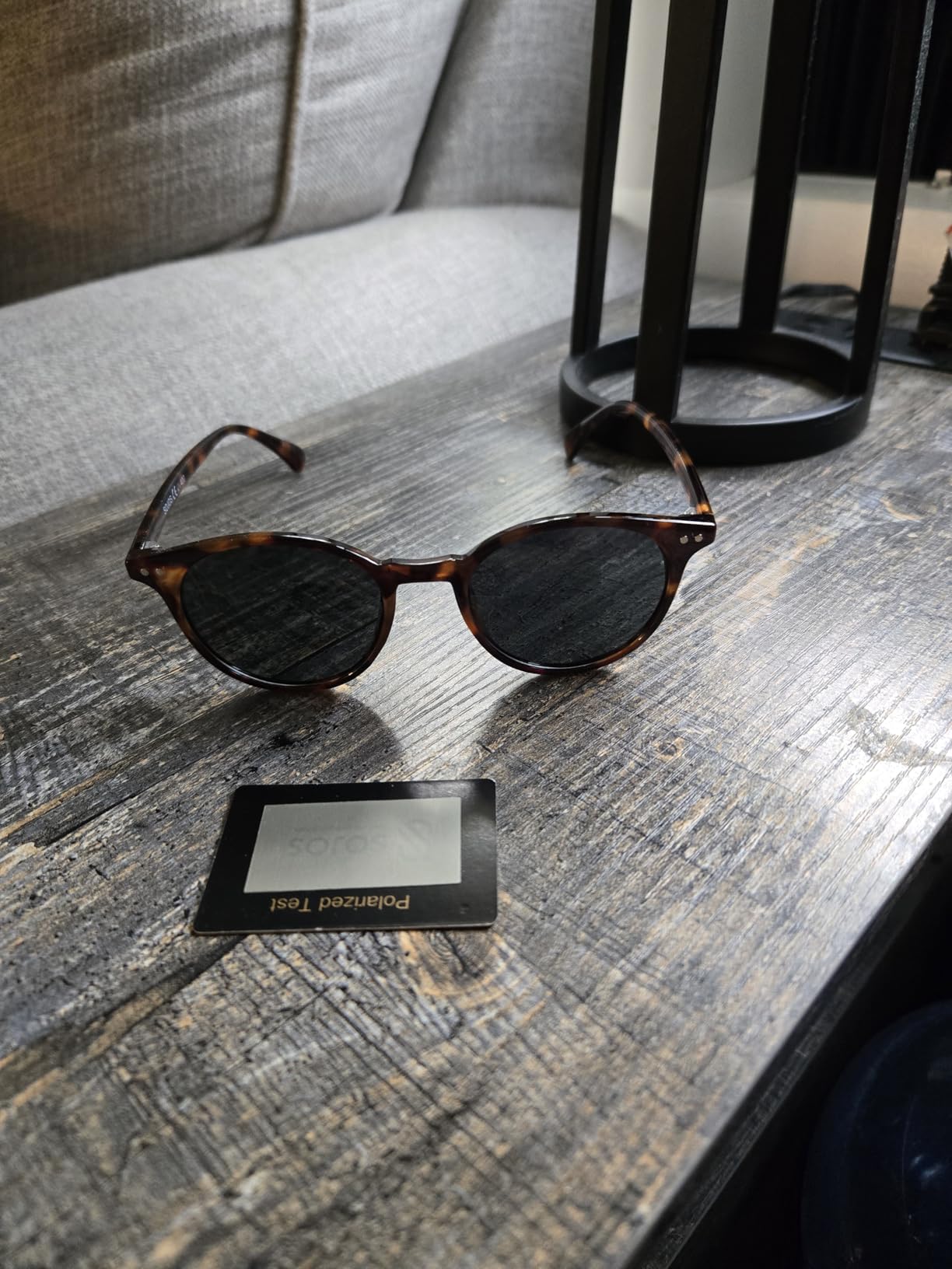 SOJOS Small Round Classic Polarized Sunglasses for Women Men Vintage Style UV400 Lens MAY SJ2113 - Customer Photo 1