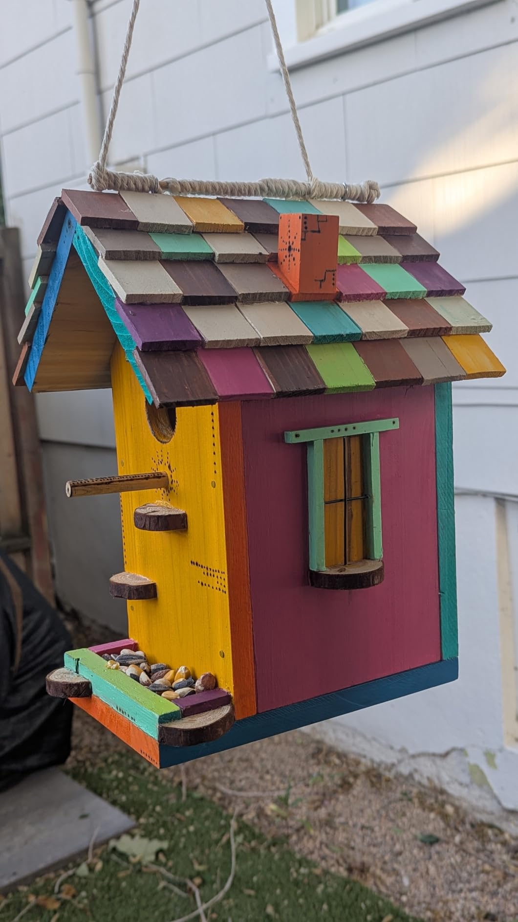 Premium Wooden Bird House Kit - Build it Yourself Birdhouse - Birdhouse Kits for Adults to Build - Woodworking Adult Crafts & DIY Bird House - Customer Photo 5