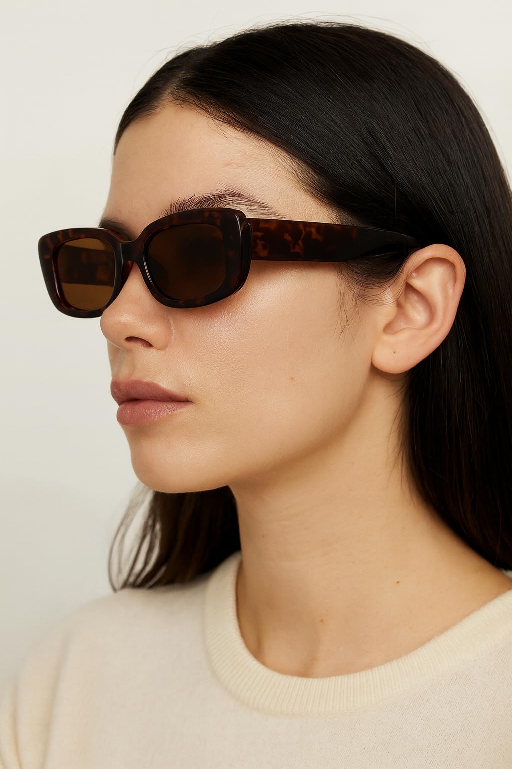 BUTABY Rectangle Sunglasses for Women Retro Driving Glasses 90's Vintage Fashion Narrow Square Frame UV400 Protection - Customer Photo 1