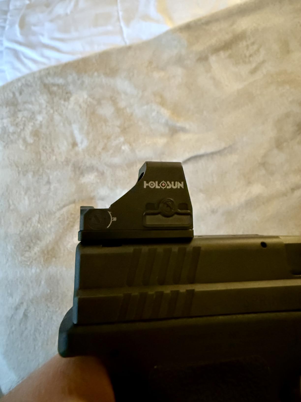 HOLOSUN HS407K X2 Red 6 MOA Dot Open Reflex Optical Sight for Subcompact Pistols - Durable Parallax Free Unlimited Eye Relief Handgun Sight with Aluminum Housing & Shake Awake Technology - Customer Photo 1