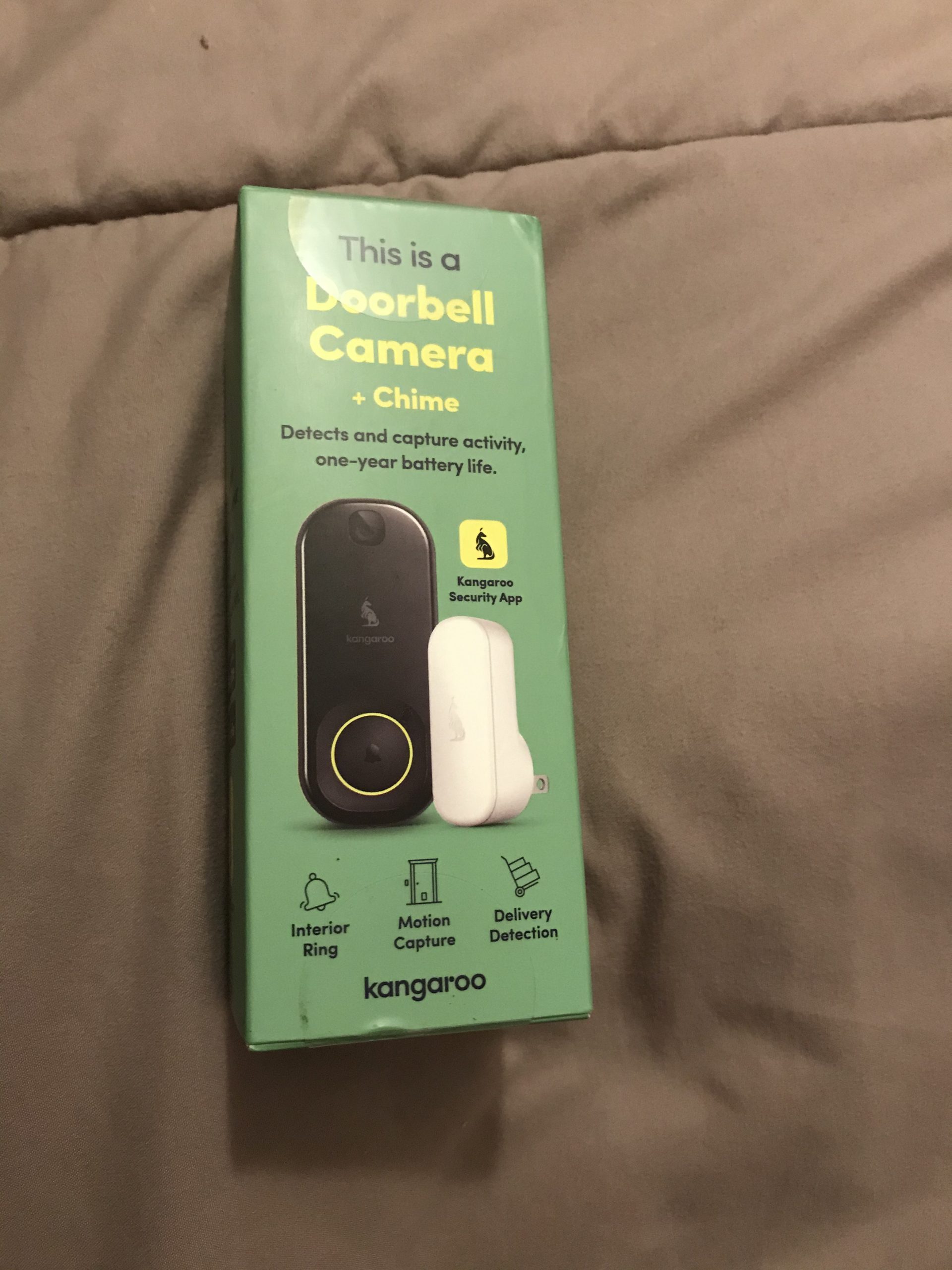 Kangaroo Smart Photo Doorbell + Indoor Chime | Photograph Motion at the Door | Photo Push Notifications | Photo Capture of Guests & Package Deliveries | WiFi Required | Hardware Only - Customer Photo 1