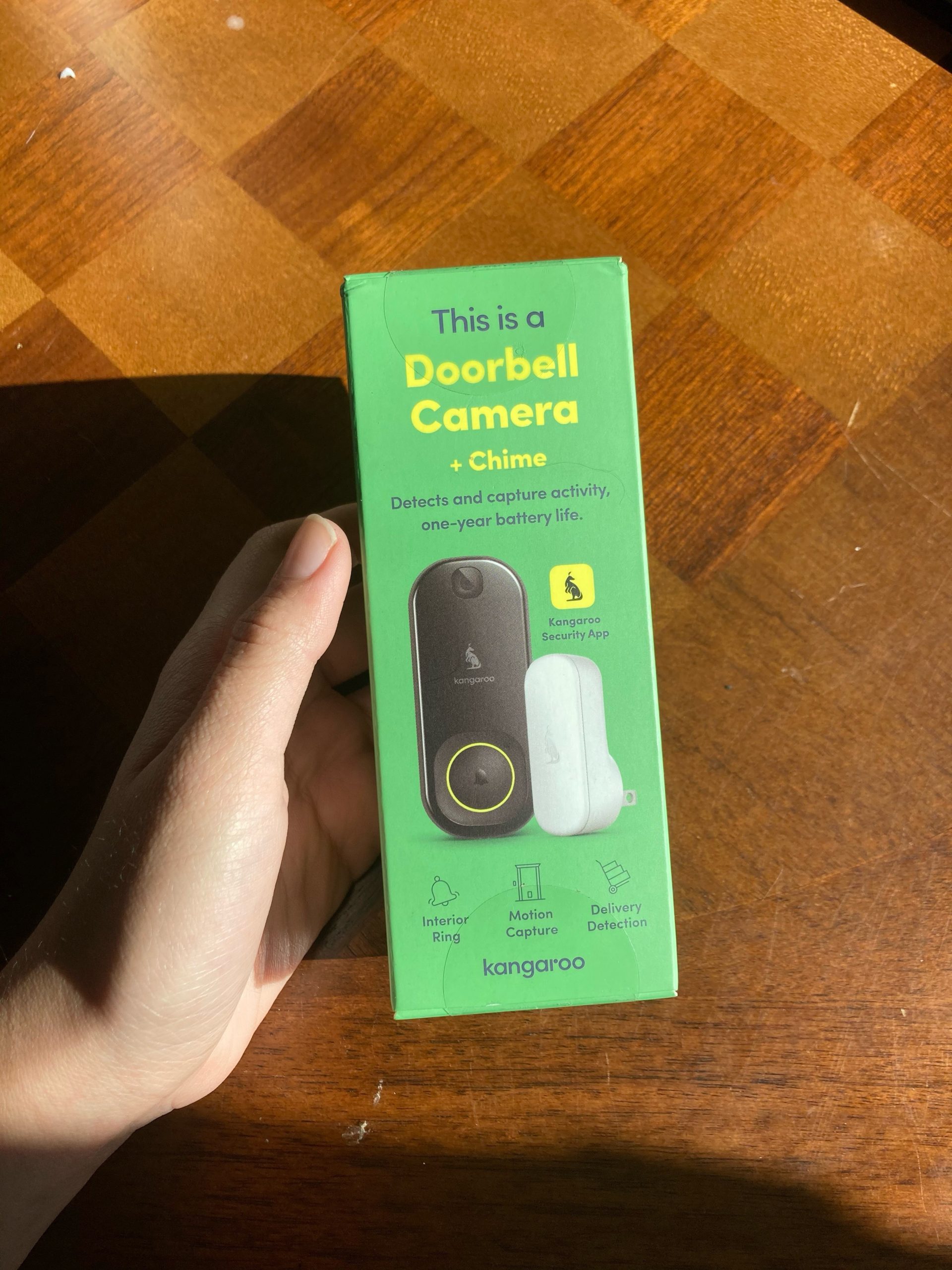 Kangaroo Smart Photo Doorbell + Indoor Chime | Photograph Motion at the Door | Photo Push Notifications | Photo Capture of Guests & Package Deliveries | WiFi Required | Hardware Only - Customer Photo 3