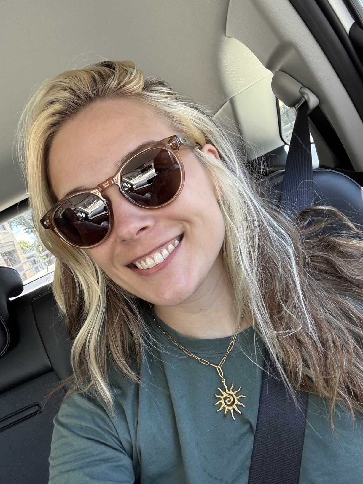 WearMe Pro Polarized Classic Round Retro Women's Sunglasses - Customer Photo 4