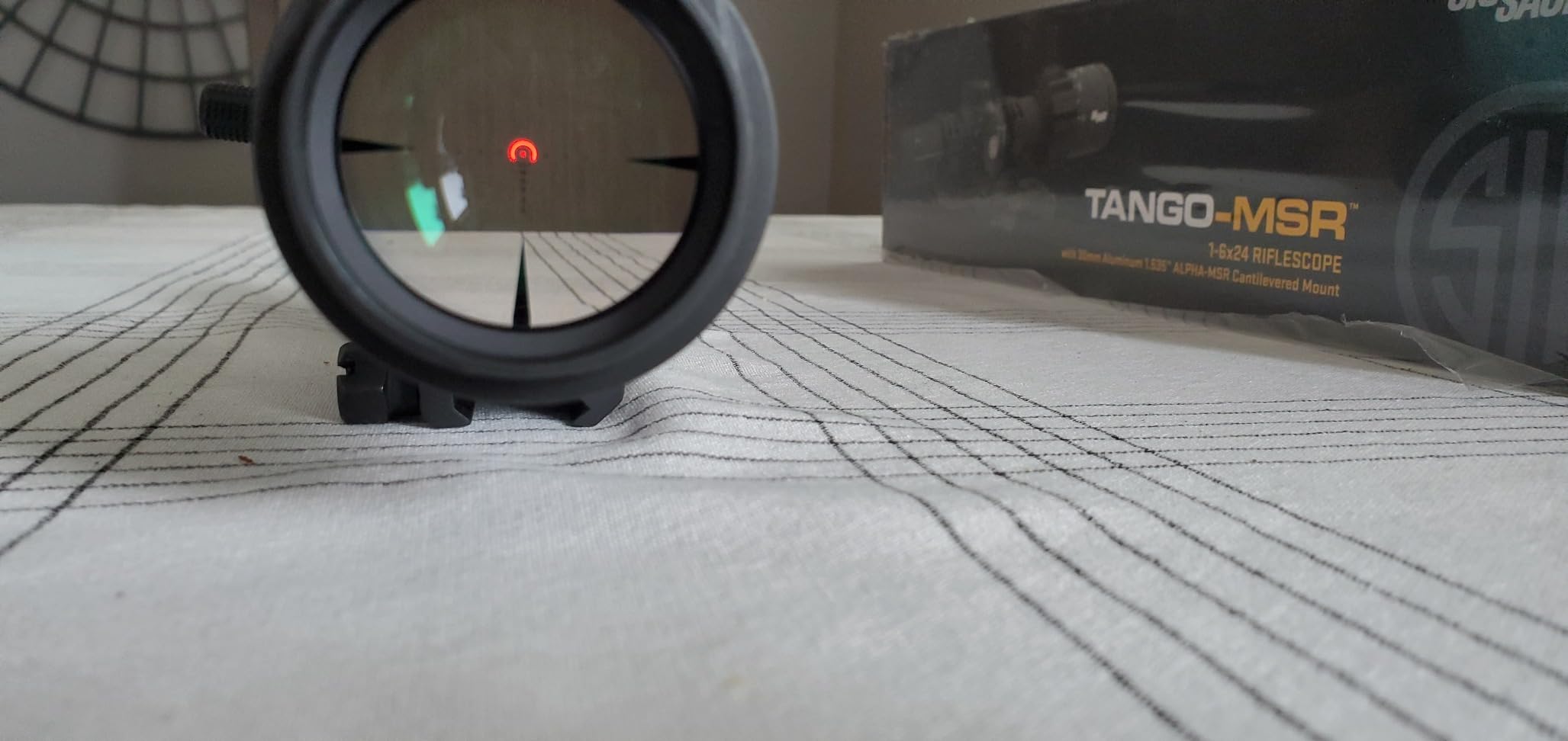 SIG SAUER Tango-MSR LPVO 1-6x24mm Waterproof Fogproof Rugged Tactical Hunting Rifle Scope | Second Focal Plane/SFP/F2 | Includes Alpha-MSR Aluminum Mount, Flip-Back Lens Covers - Customer Photo 2