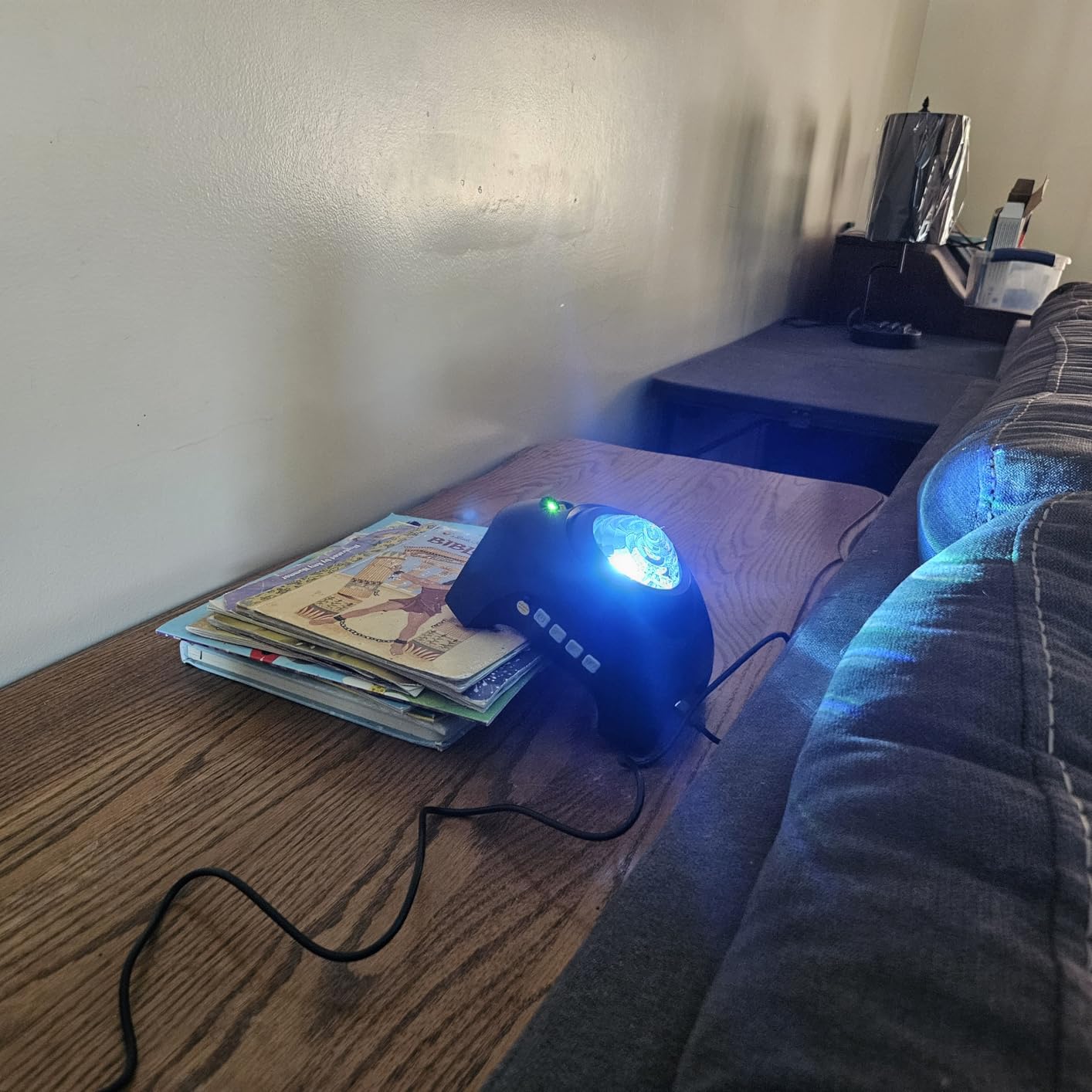 Northern Galaxy Light Aurora Projector with 33 Light Effects, LED Star Projector for Bedroom Nebula Lamp, Remote Control, White Noises, Bluetooth Speaker for Parties - Customer Photo 2
