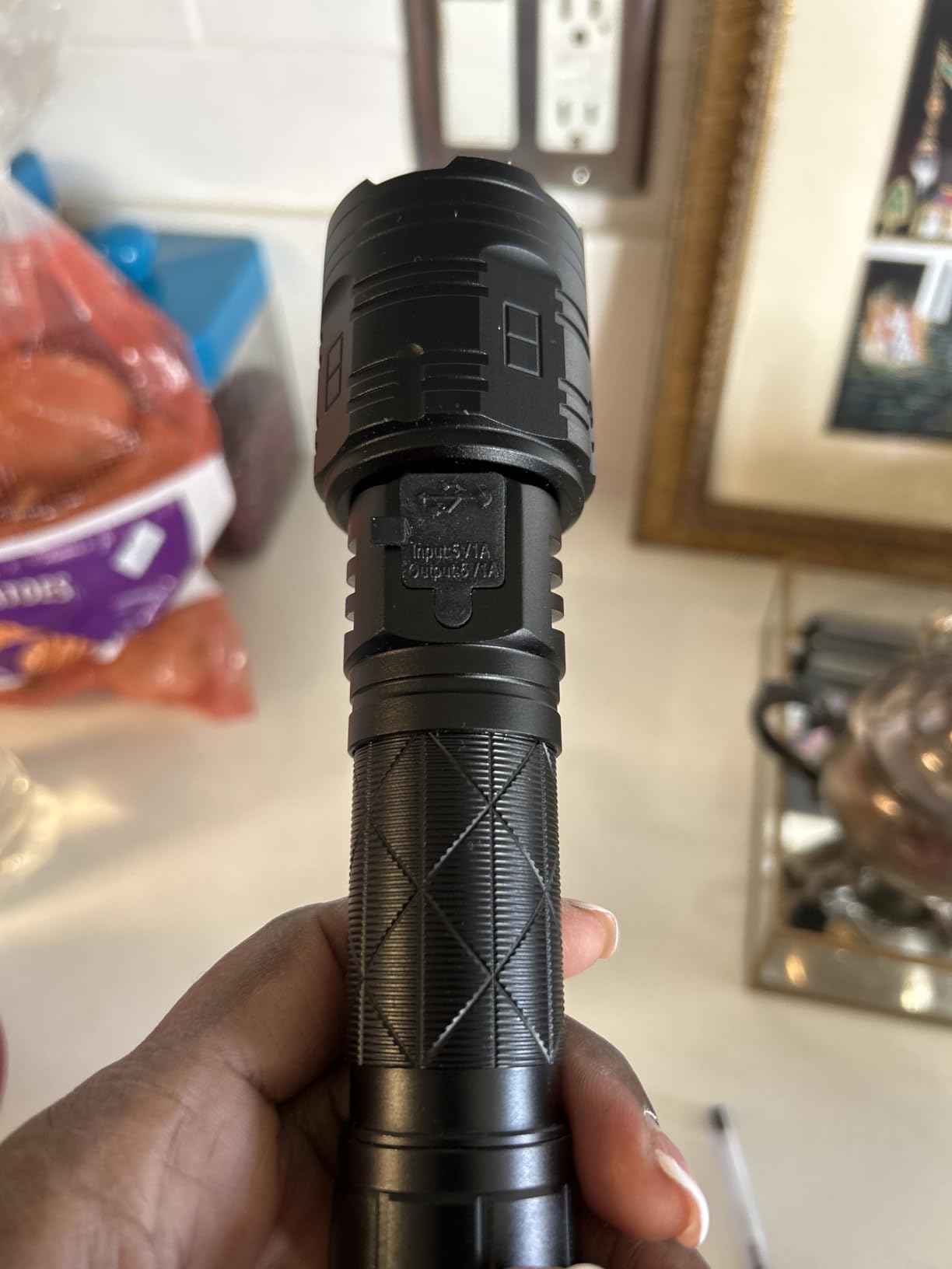 Rechargeable Flashlights High Lumens, Powerful Tactical Flashlights, 5 Modes LED Flashlight Adjustable, Brightest Flashlight Waterproof, Handheld Flash Light for Emergencies, Home, Camping, Hiking Customer Review Rechargeable Flashlights High Lumens, Powerful Tactical Flashlights, 5 Modes LED Flashlight Adjustable, Brightest Flashlight Waterproof, Handheld Flash Light for Emergencies, Home, Camping, Hiking - Customer Photo 5