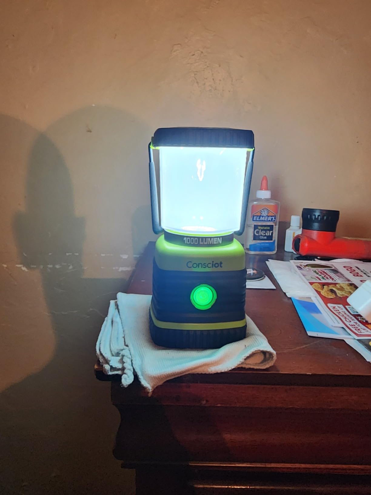 LED Camping Lantern Rechargeable, Consciot Camping Lights, 1000LM, 4 Light Modes, 4400mAh Power Bank, IPX4 Waterproof, Dimmable Tent Lights for Emergency, Power Outages, USB C Cable Included, 2 Pack - Customer Photo 1