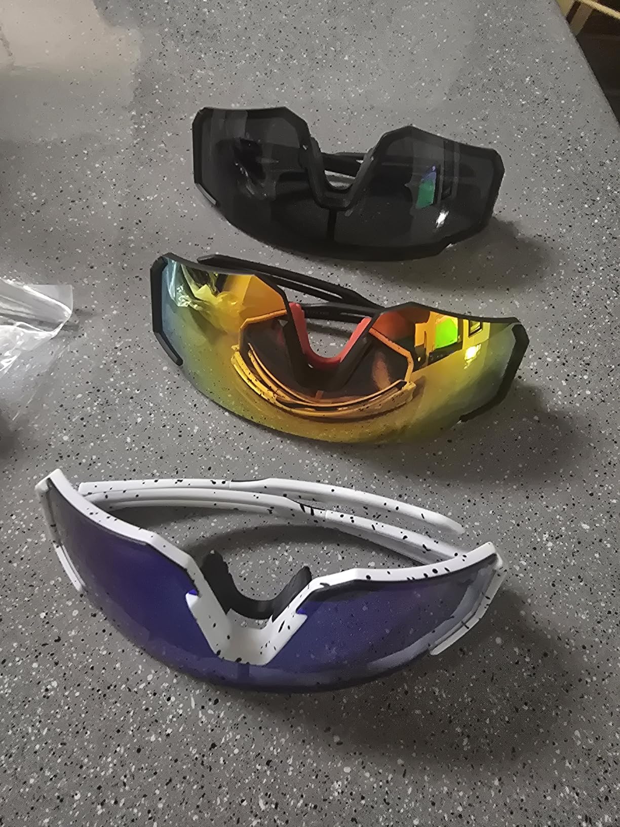 Polarized Sport Sunglasses for Men and Women, Lightweight TR90 Sun Glasses with UV Protection for Cycling Running Customer Review Polarized Sport Sunglasses for Men and Women, Lightweight TR90 Sun Glasses with UV Protection for Cycling Running - Customer Photo 1