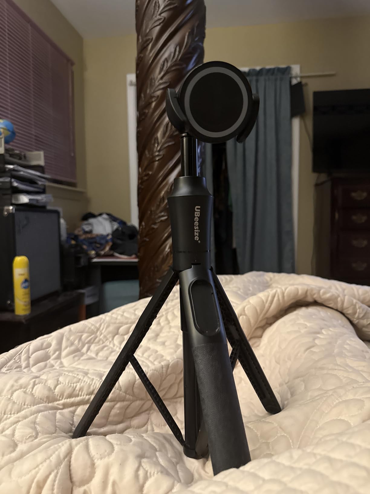 UBeesize 72'' Magnetic Tripod for iPhone with Remote, Extendable Cell Phone Tripod Stand, Compatible with MagSafe, Selfie Stick Tripod for iPhone 15 14 13 12 11 Series and Android Phones - Customer Photo 2