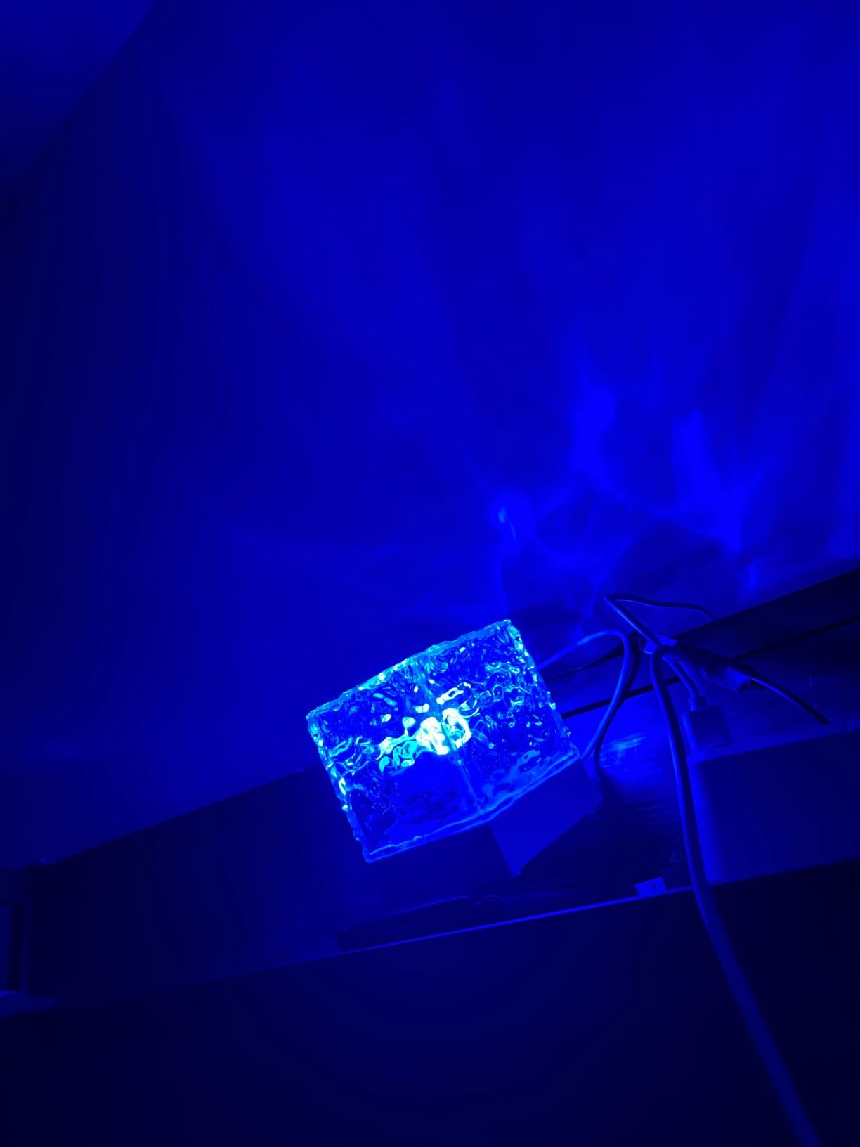 Ocean Wave Ceiling Projector,16 Colors Ocean Wave Light Projector, Water Ripple Ambient Night Light with Remote, Touch Control Aurora Projector Non-Wood for Bedroom,Room Decor,Kids Room (Cubic) - Customer Photo 5