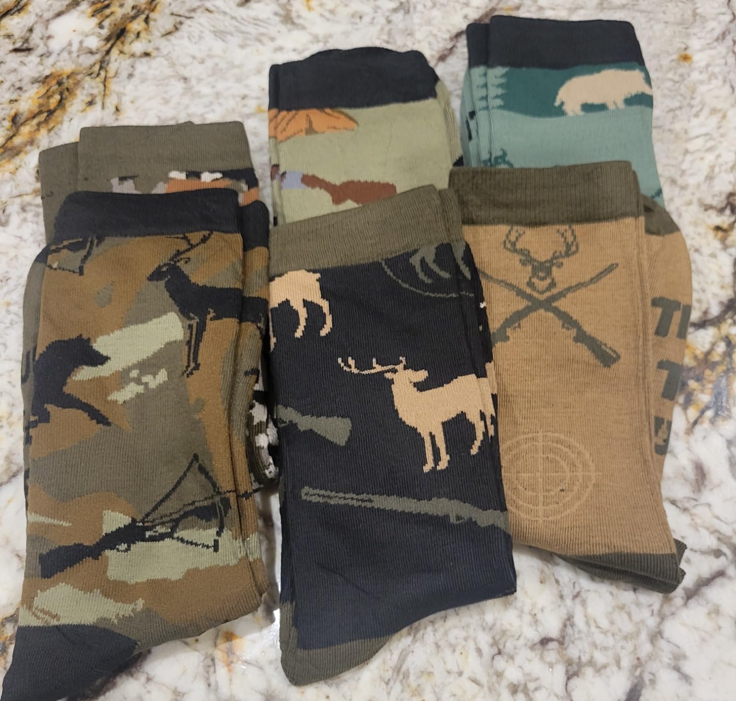 Eurzom 6 Pairs Funny Hunting Socks for Men Outdoorsy Gifts customer photo 1