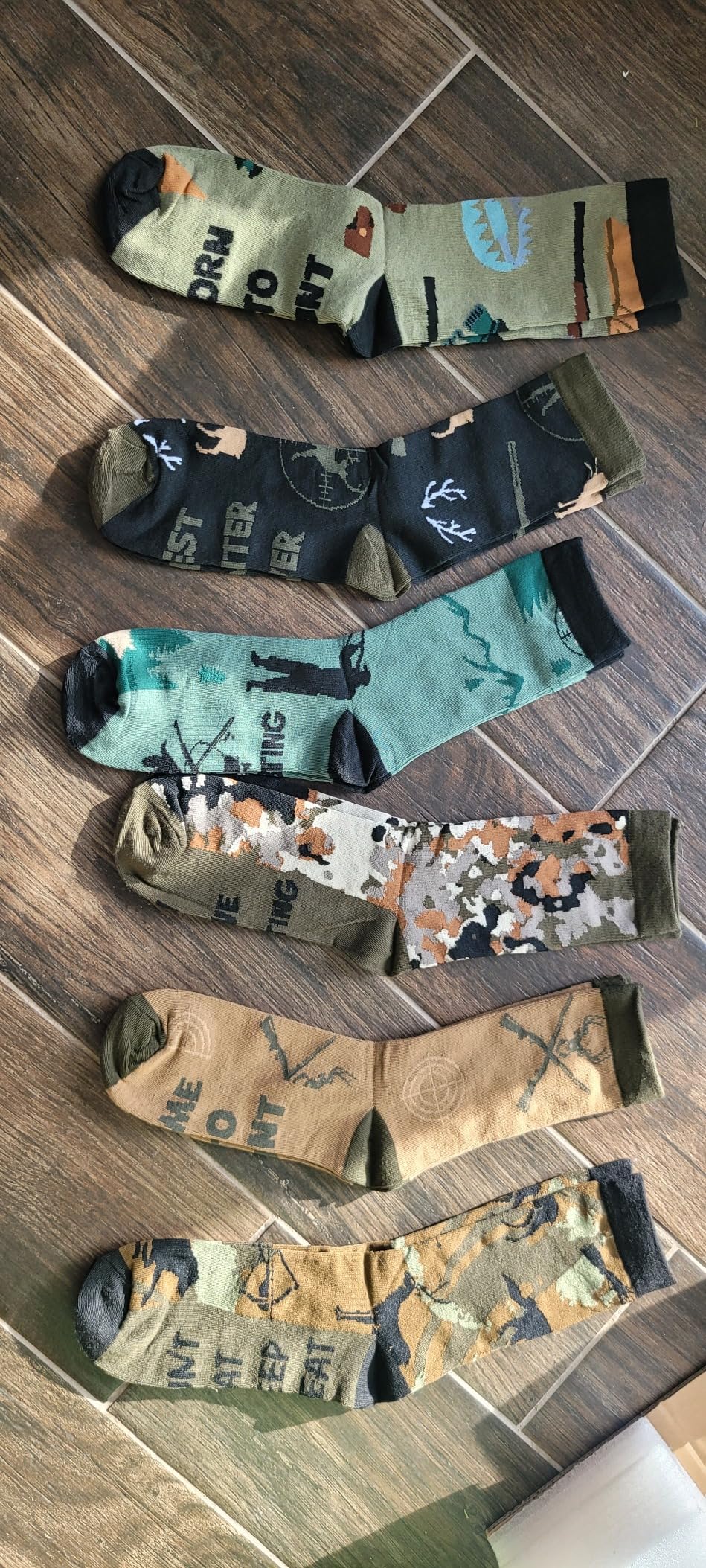 Eurzom 6 Pairs Funny Hunting Socks for Men Outdoorsy Gifts customer photo 2
