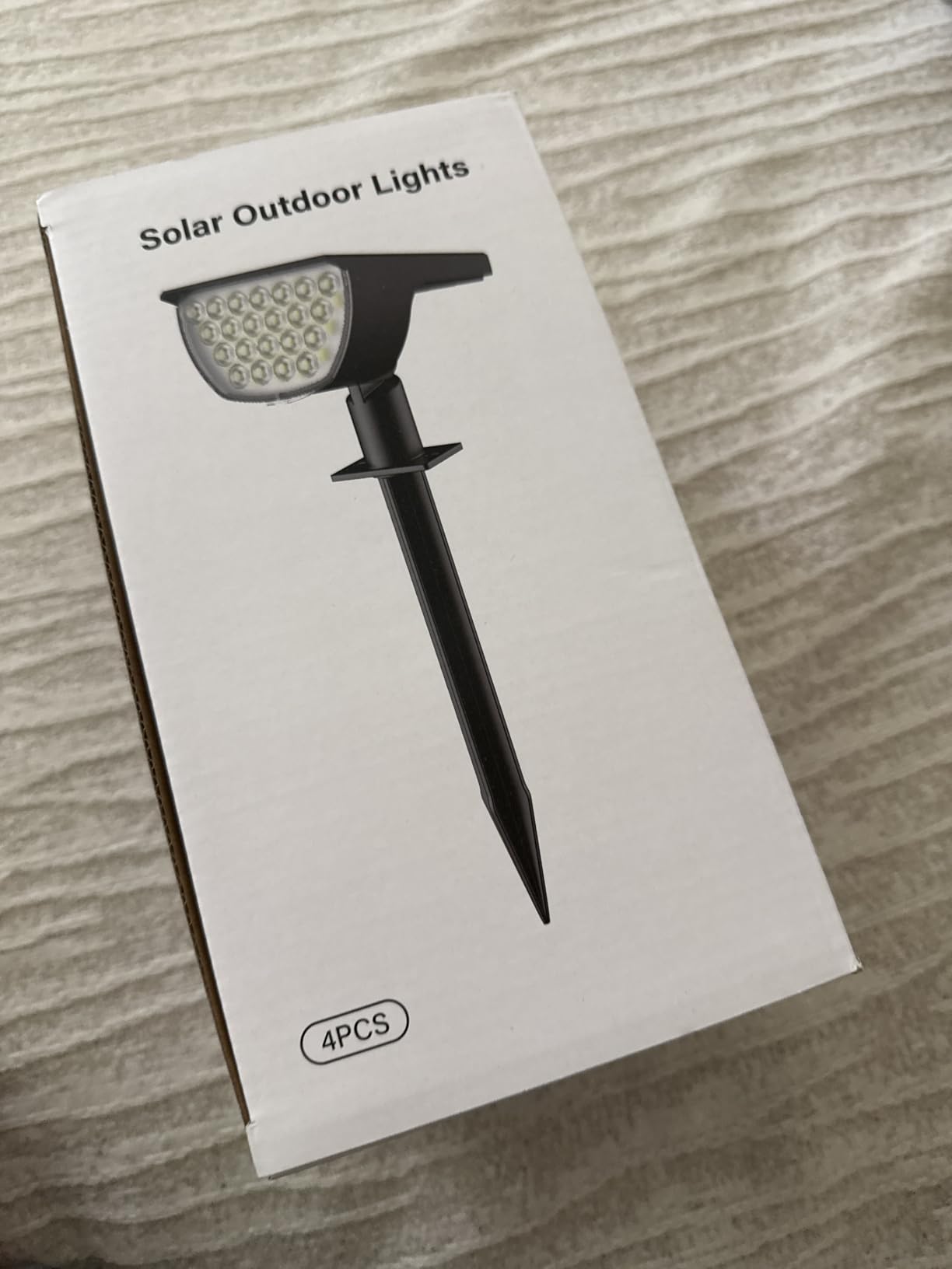 Solar Lights Outdoor Waterproof IP65, 76 LED 3 Lighting Modes Solar Spot Lights Outdoor Yard Garden Landscape Pathway (Warm White, 4 Pack) Customer Review Solar Lights Outdoor Waterproof IP65, 76 LED 3 Lighting Modes Solar Spot Lights Outdoor Yard Garden Landscape Pathway (Warm White, 4 Pack) - Customer Photo 4