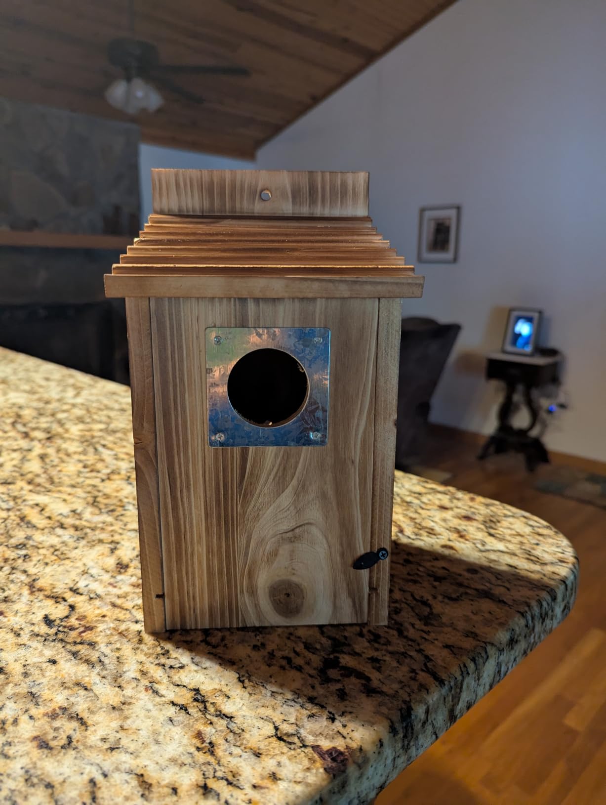 2 Pack Bird Houses for Outside with Metal Predator Guard for Bluebird Wren Swallow Finch, Carbonized Wooden Nesting Boxes for Outdoor, Sturdy Bird House,Easy to Clean - Customer Photo 1
