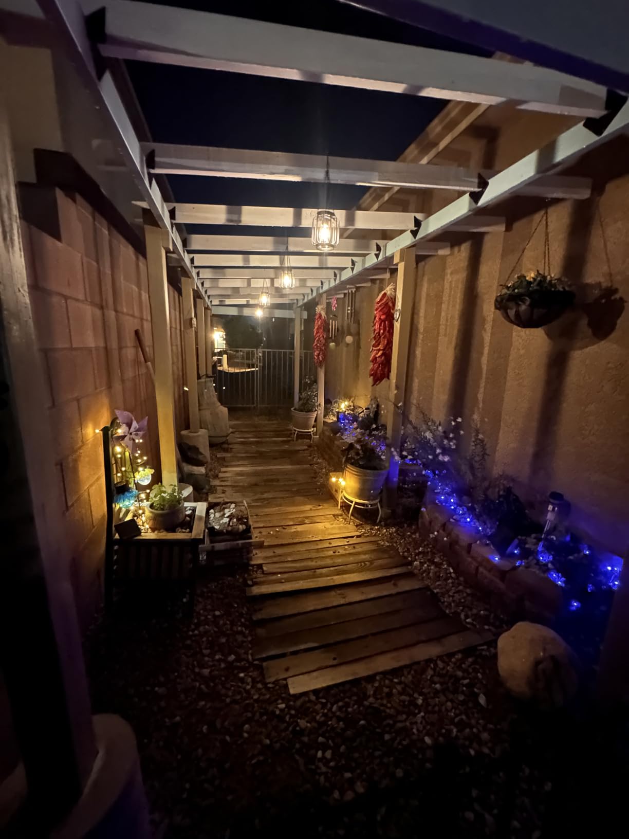 Solar Hanging Lanterns Outdoor: 2 Pack Metal Solar Hanging Lights with Hook, Bright - Warm Waterproof LED Lanterns for Outside, Classic Decorative Solar-Powered Light for Yard Garden Patio Porch Decor - Customer Photo 1