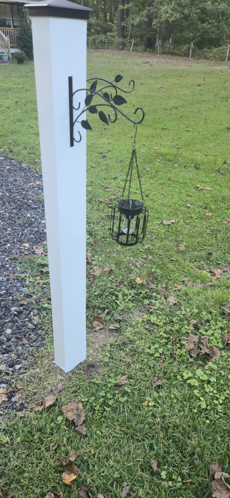 Solar Hanging Lanterns Outdoor: 2 Pack Metal Solar Hanging Lights with Hook, Bright - Warm Waterproof LED Lanterns for Outside, Classic Decorative Solar-Powered Light for Yard Garden Patio Porch Decor - Customer Photo 2