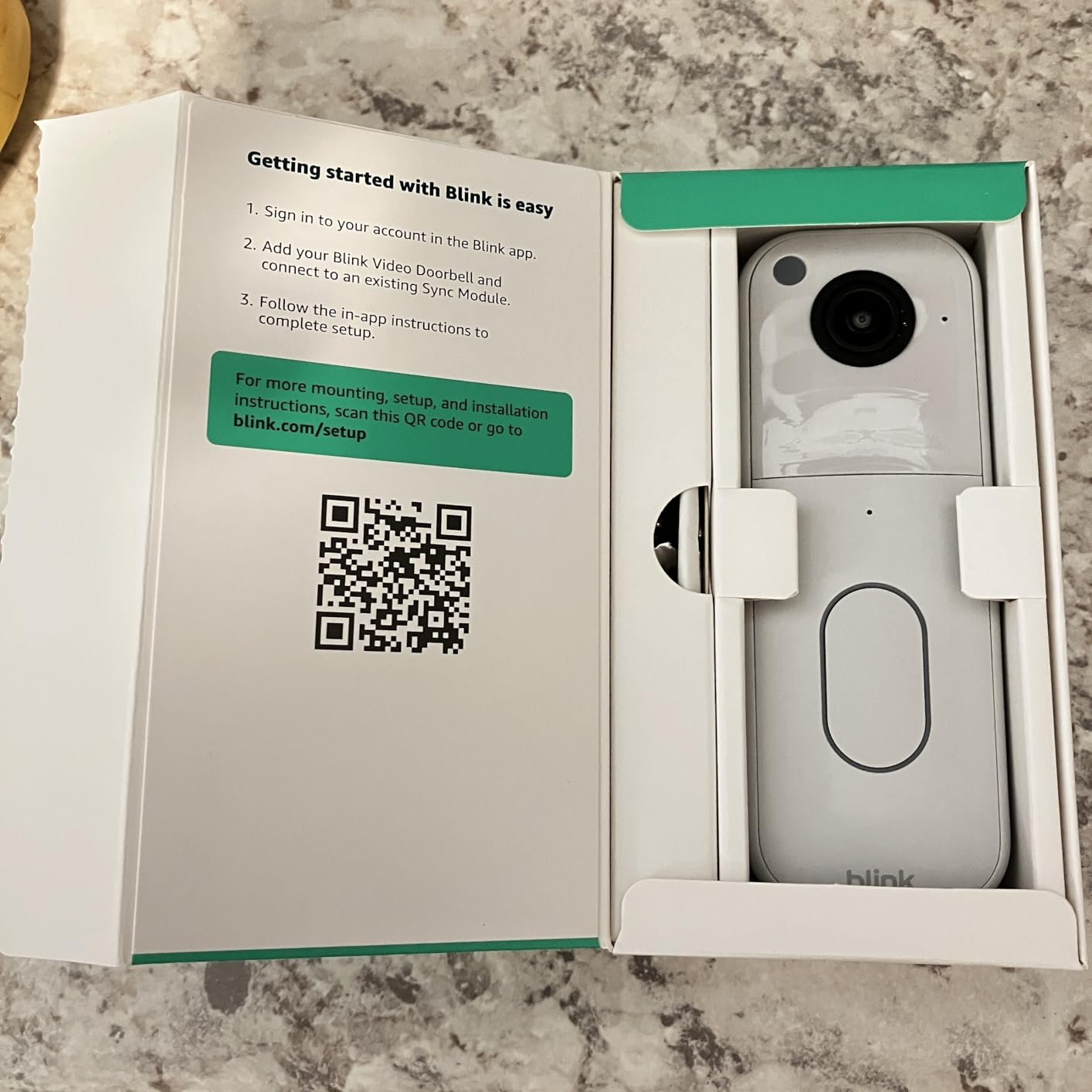 Blink Video Doorbell (newest model) – Head-to-toe HD view, two-year battery life, and simple setup. Sync Module Core included – System (Black) - Customer Photo 2