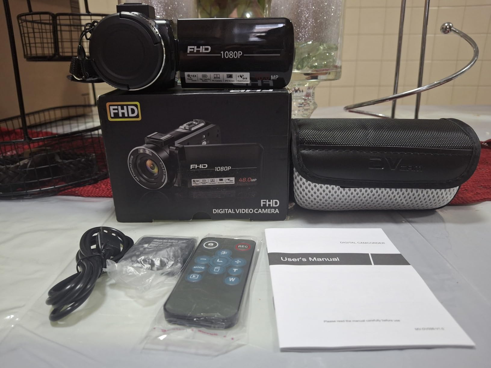 Camcorder Video Camera Full HD 1080P 48MP Camcorder 16X Digital Video Camera for YouTube, 3.0 Inch IPS Screen Vlogging Camera Recorder with Remote Control, Battery and 32G SD Card Customer Review Camcorder Video Camera Full HD 1080P 48MP Camcorder 16X Digital Video Camera for YouTube, 3.0 Inch IPS Screen Vlogging Camera Recorder with Remote Control, Battery and 32G SD Card - Customer Photo 1