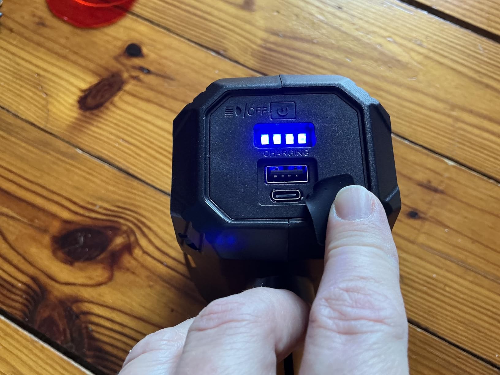 LBE Rechargeable Spotlight, Super Bright 90,000 Lumens Led Flashlight Handheld Spot Lights Outdoor with Cob Light, 10000ɱAh Long Lasting Large Spotlight for Hunting Boating Camping - Customer Photo 1