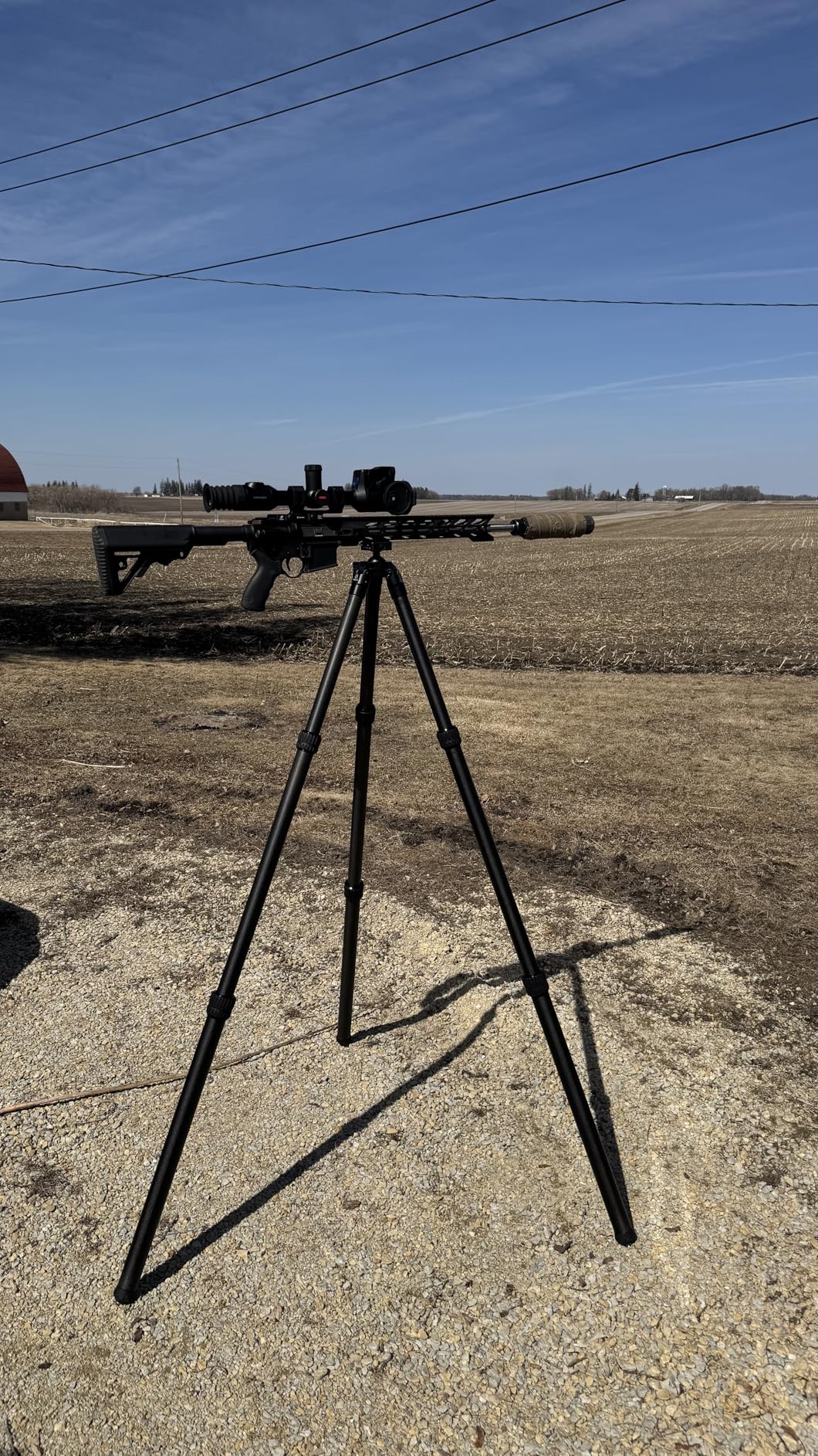 FANAUE Carbon Fiber Tripod for Hunting,360 Degree BallHead,with Arca Swiss Quick Release Plateand Hands-Free Operation for Hunting, Shooting, and Outdoors - HTC-4030-45 Customer Review FANAUE Carbon Fiber Tripod for Hunting,360 Degree BallHead,with Arca Swiss Quick Release Plateand Hands-Free Operation for Hunting, Shooting, and Outdoors - HTC-4030-45 - Customer Photo 4