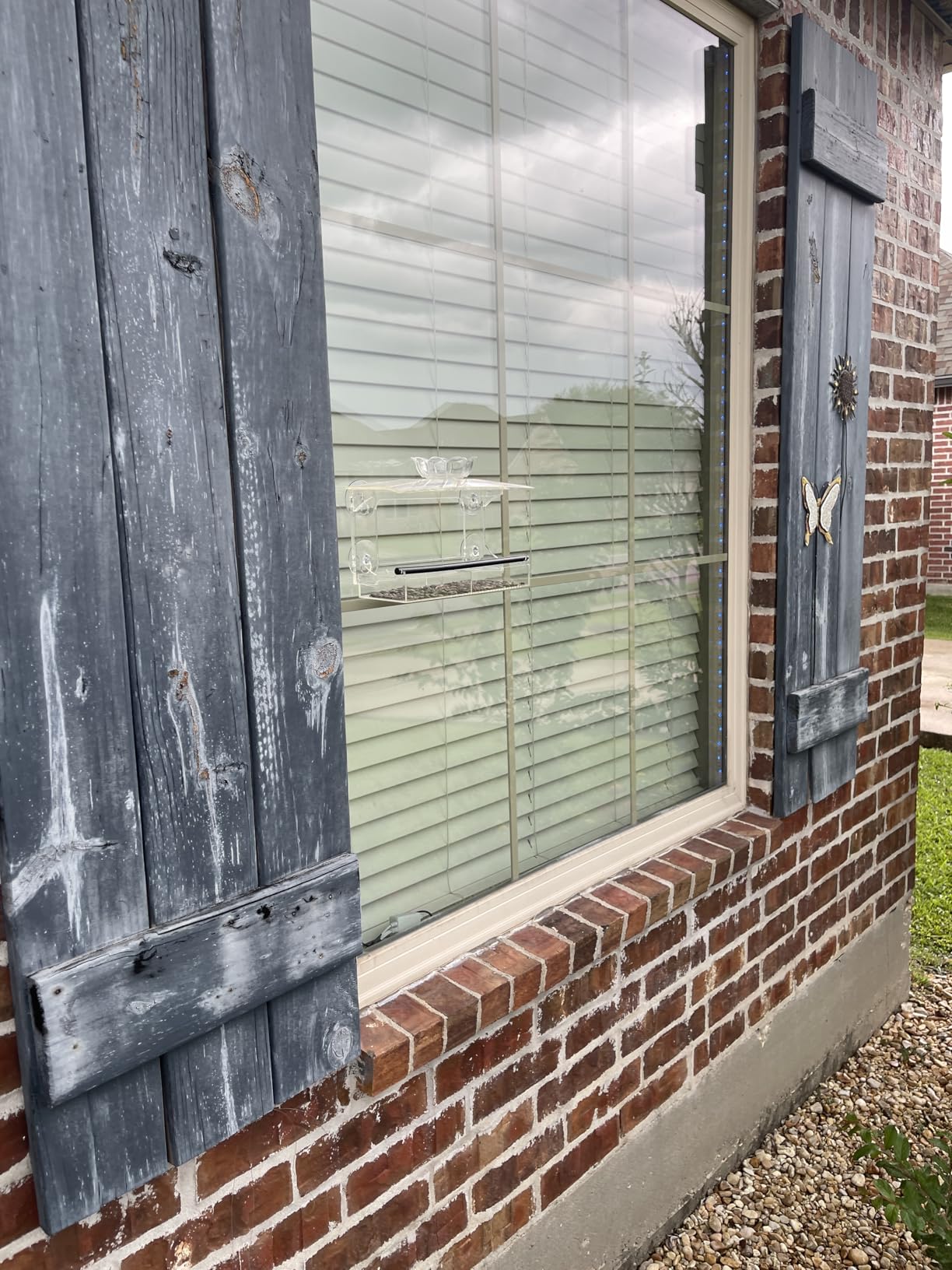 Window Bird Feeder for Outdoors-Clear Acrylic Window Bird Feeders with Strong Suction Cups and Removable Seed Tray,Transparent Birdhouse for Viewing Wild Birds, Ideal Outside Gardening Gifts - Customer Photo 1