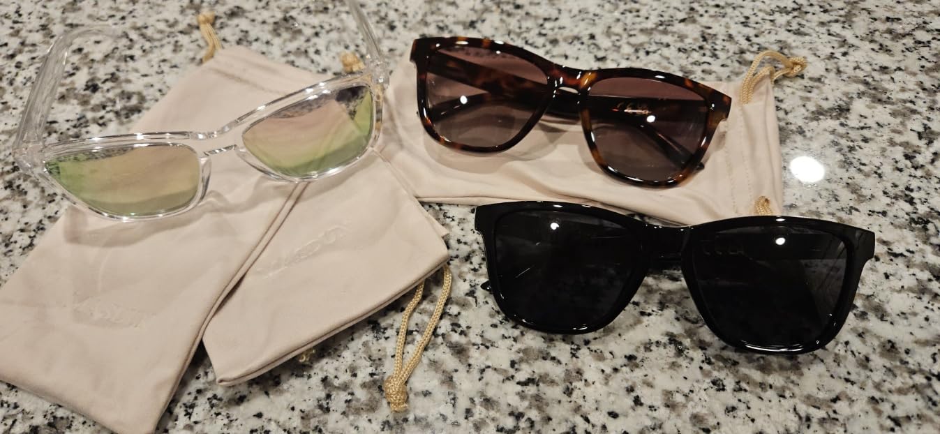 MASDUN Retro Polarized Sunglasses for Women Trendy Classic Sun Glasses (3 Pack) Customer Review MASDUN Retro Polarized Sunglasses for Women Trendy Classic Sun Glasses (3 Pack) - Customer Photo 2